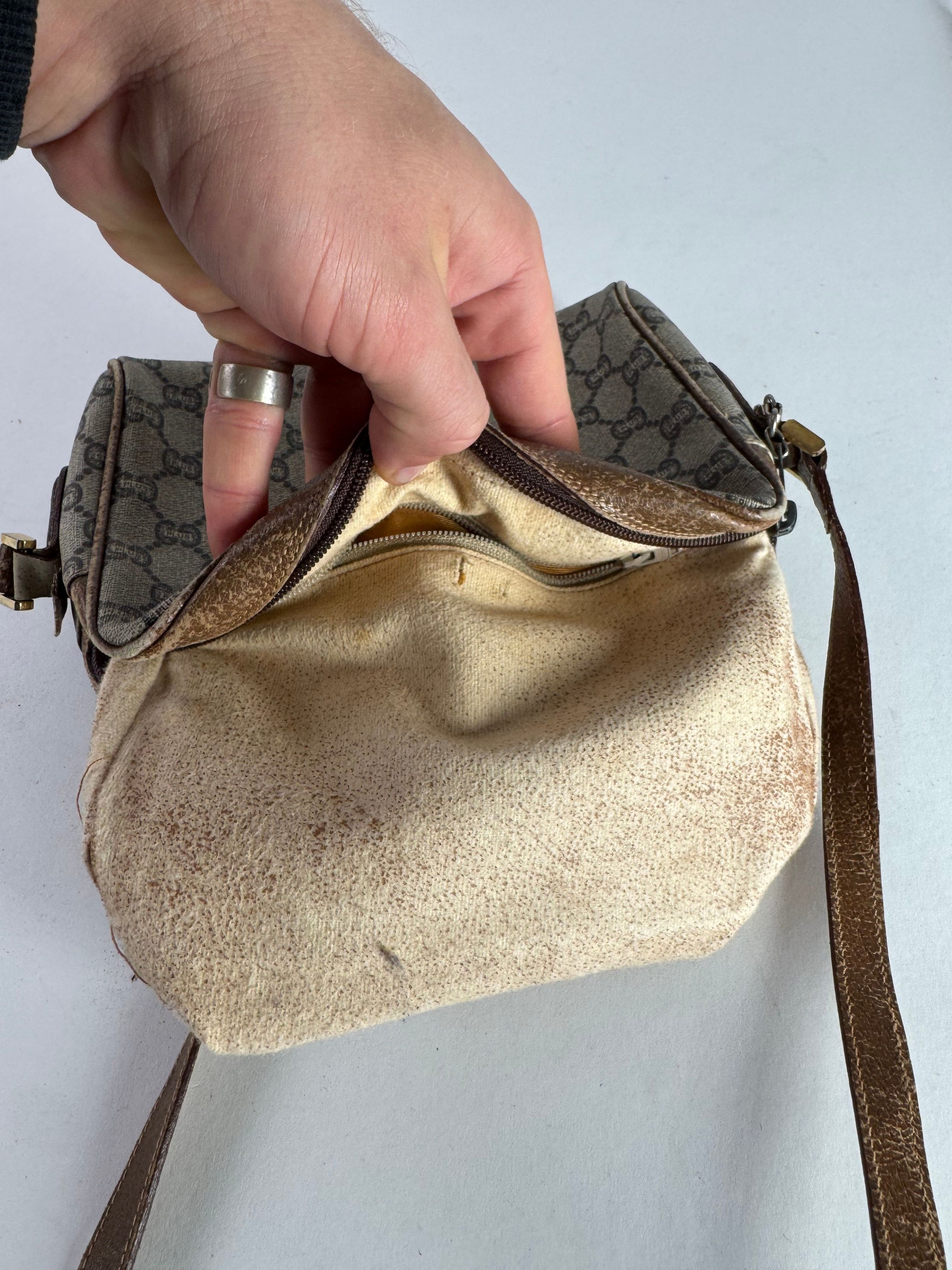 Gucci Vintage Plus Ophidia Monogram Shoulder / Crossbody Bag Brown Size ONE SIZE - 3 Thumbnail