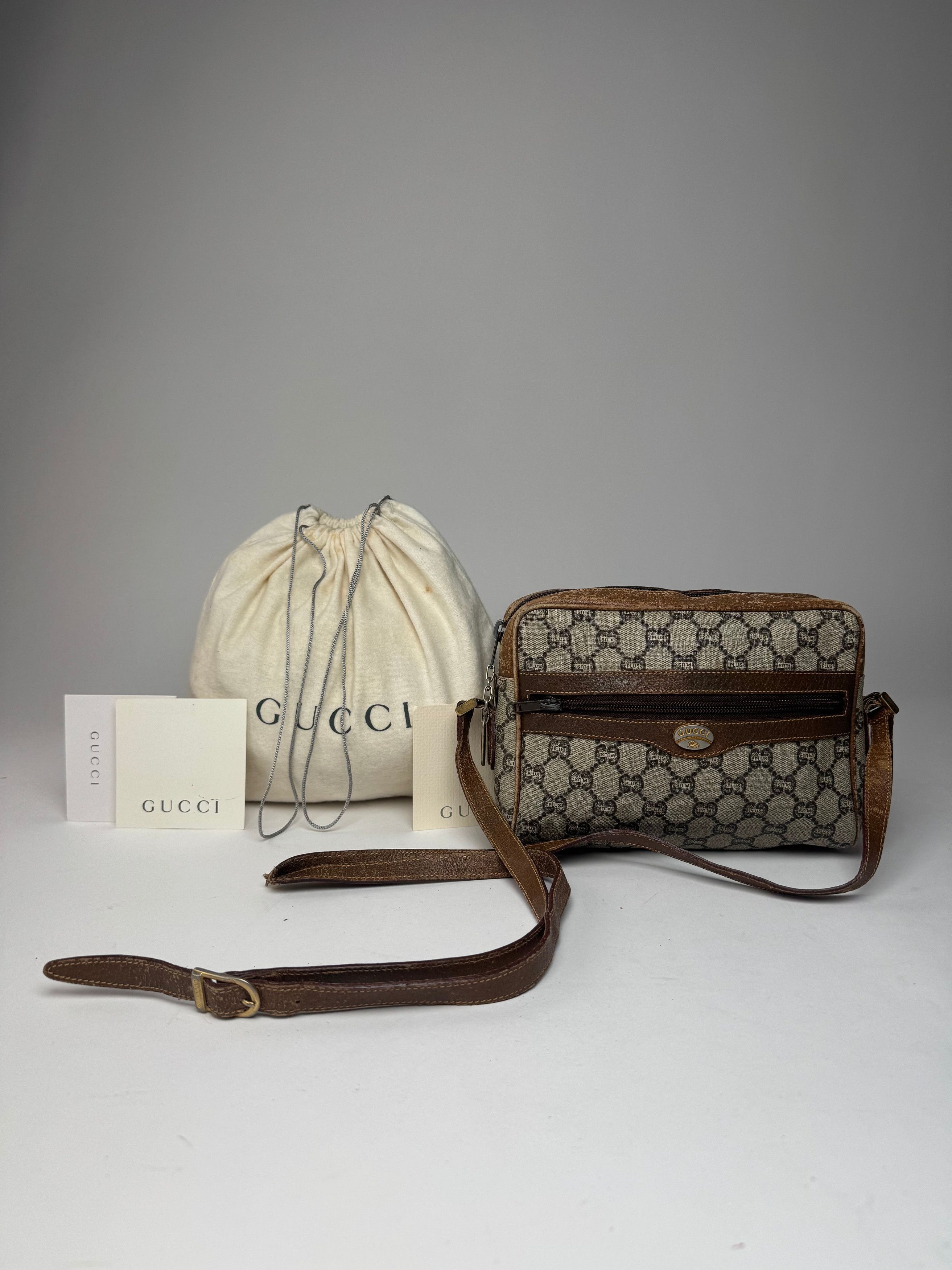 Gucci Vintage Plus Ophidia Monogram Shoulder / Crossbody Bag Brown Size ONE SIZE - 4 Thumbnail