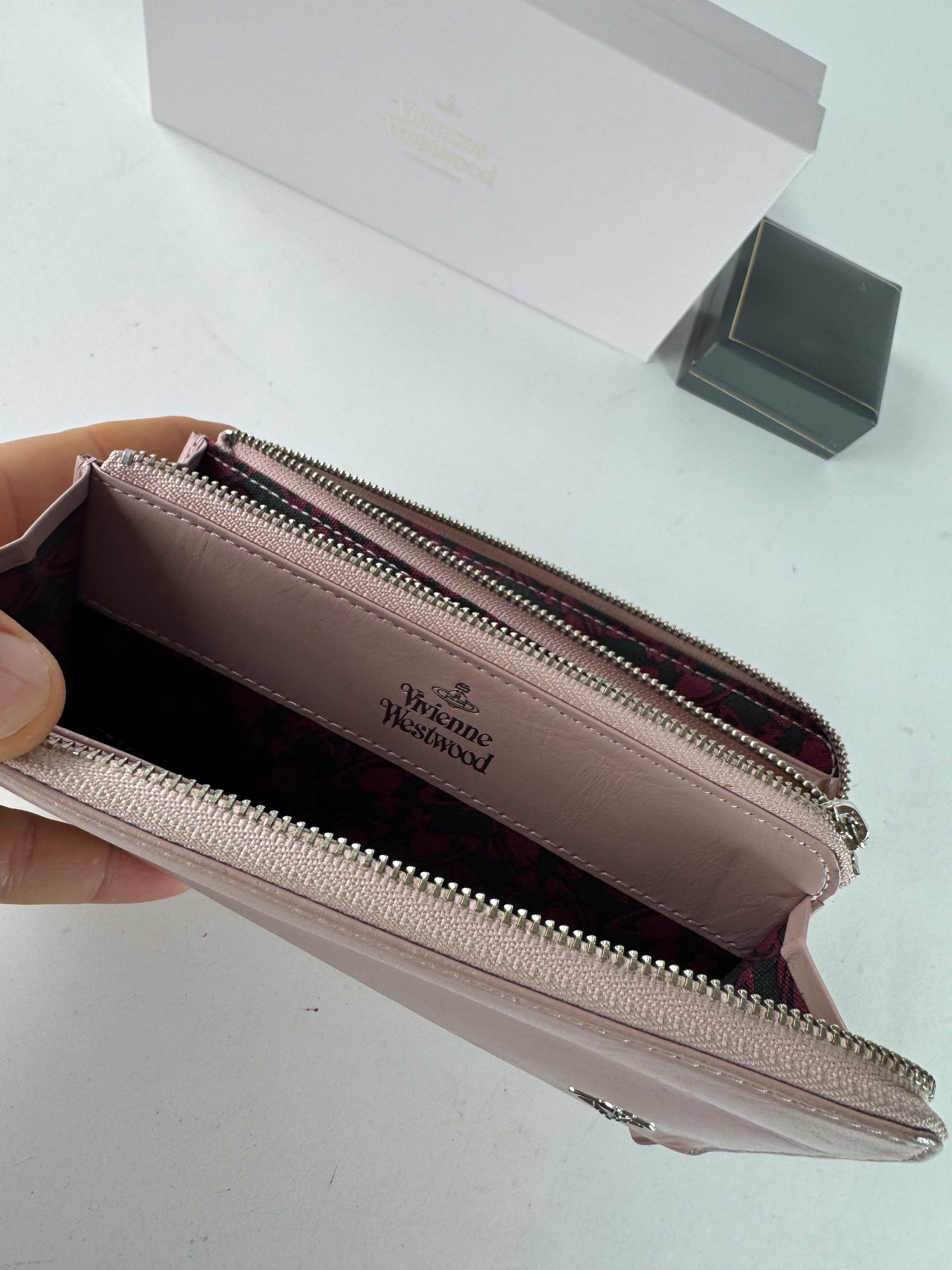 Vivienne Westwood Vintage Zippy Leather Wallet Pink Size ONE SIZE - 4 Thumbnail