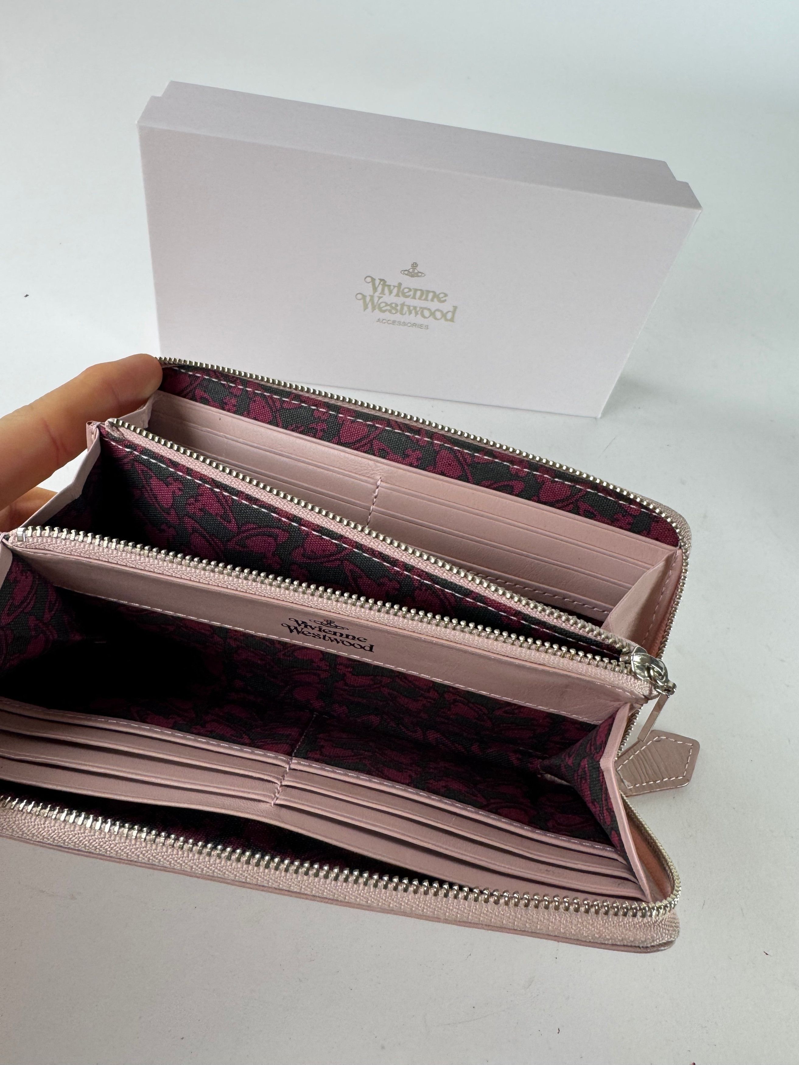Vivienne Westwood Vintage Zippy Leather Wallet Pink Size ONE SIZE - 6 Thumbnail