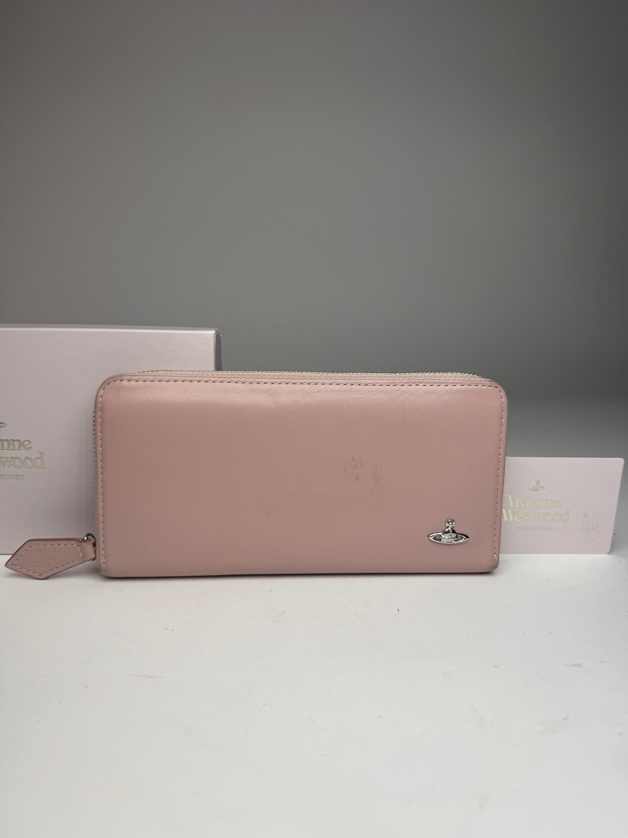 Vivienne Westwood Vintage Zippy Leather Wallet Pink Size ONE SIZE - 9 Thumbnail