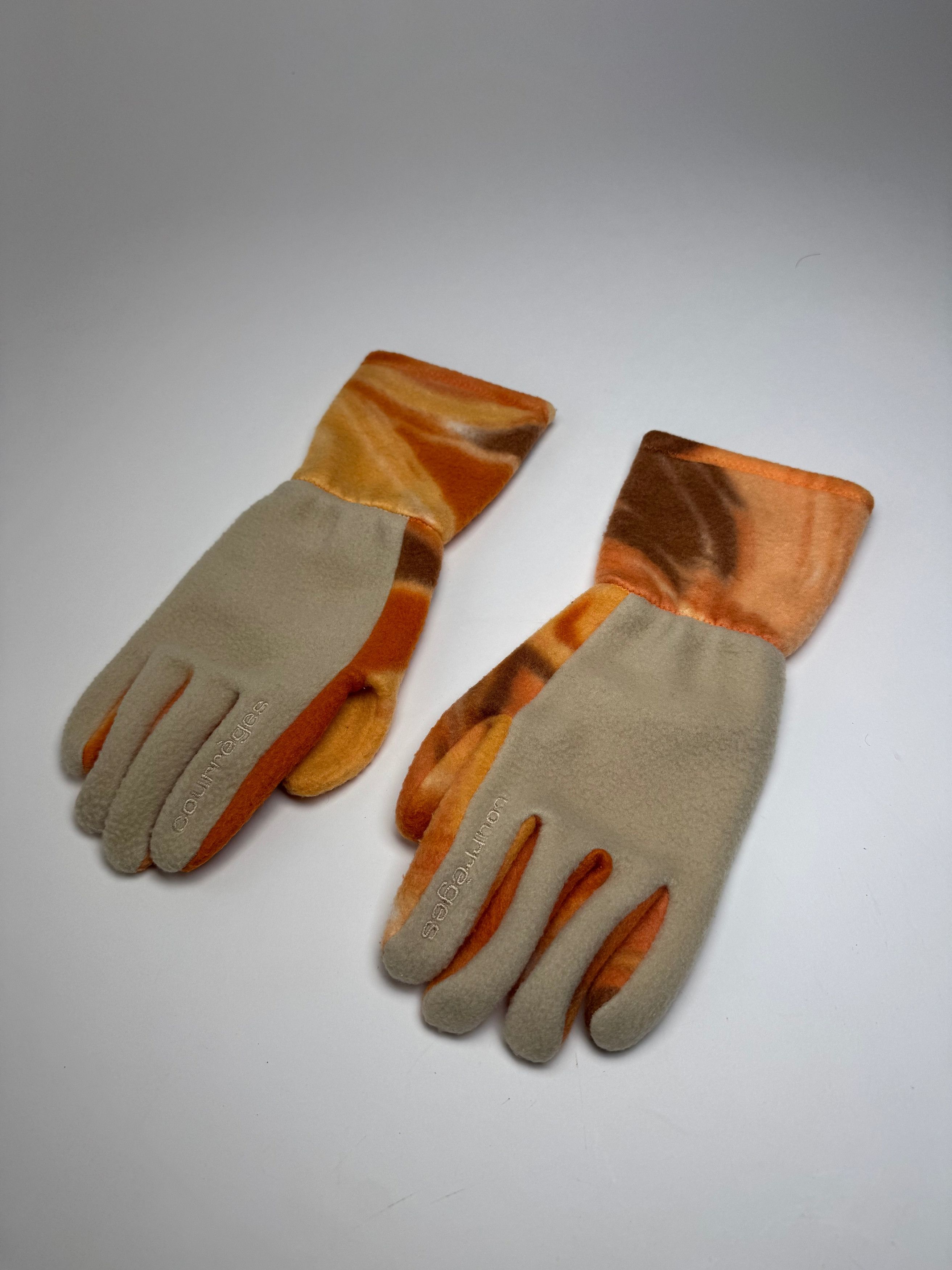 Courreges Vintage Paris Wool Gloves Grey Orange M Size ONE SIZE - 9 Thumbnail