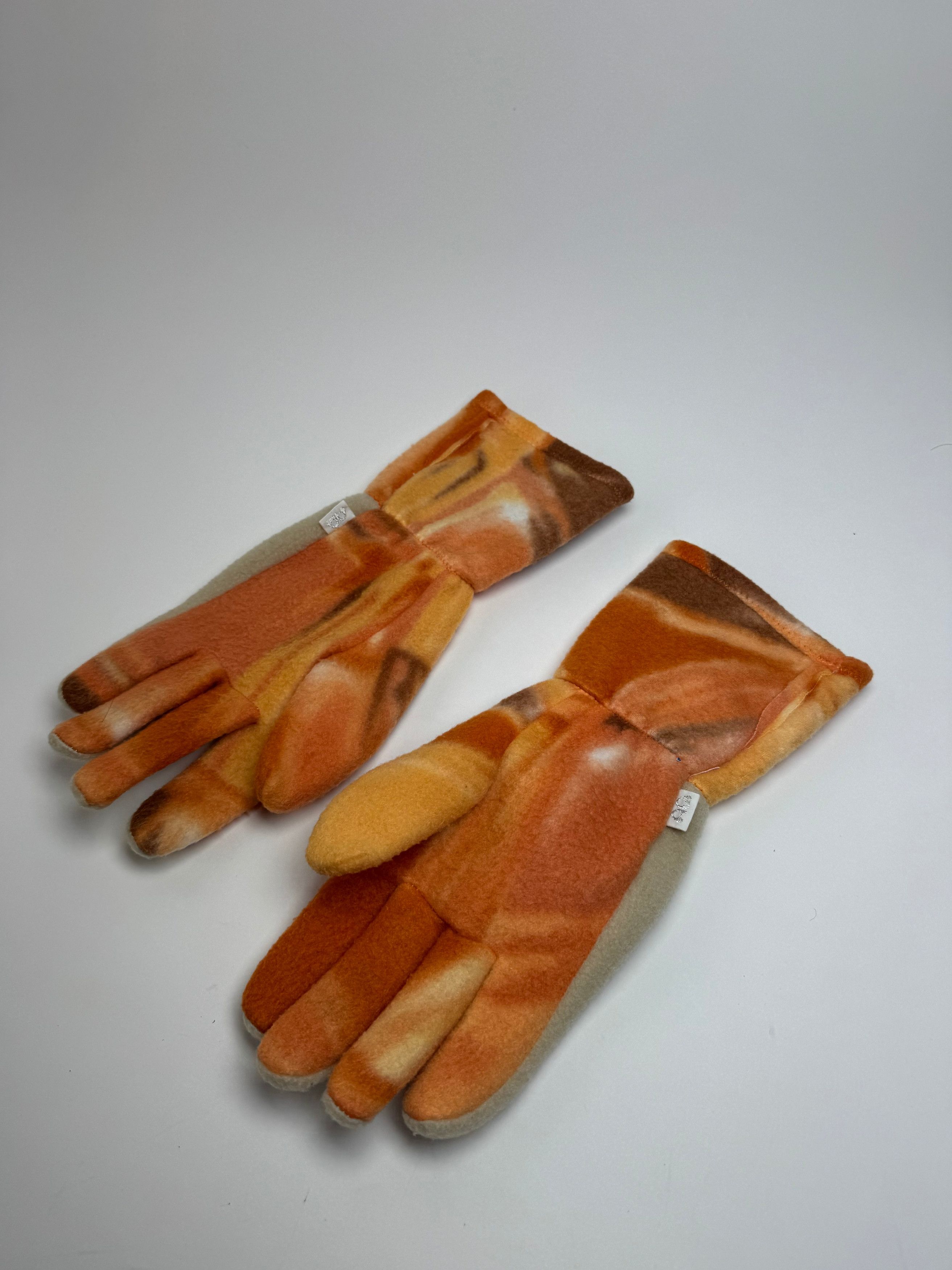 Courreges Vintage Paris Wool Gloves Grey Orange M Size ONE SIZE - 8 Thumbnail