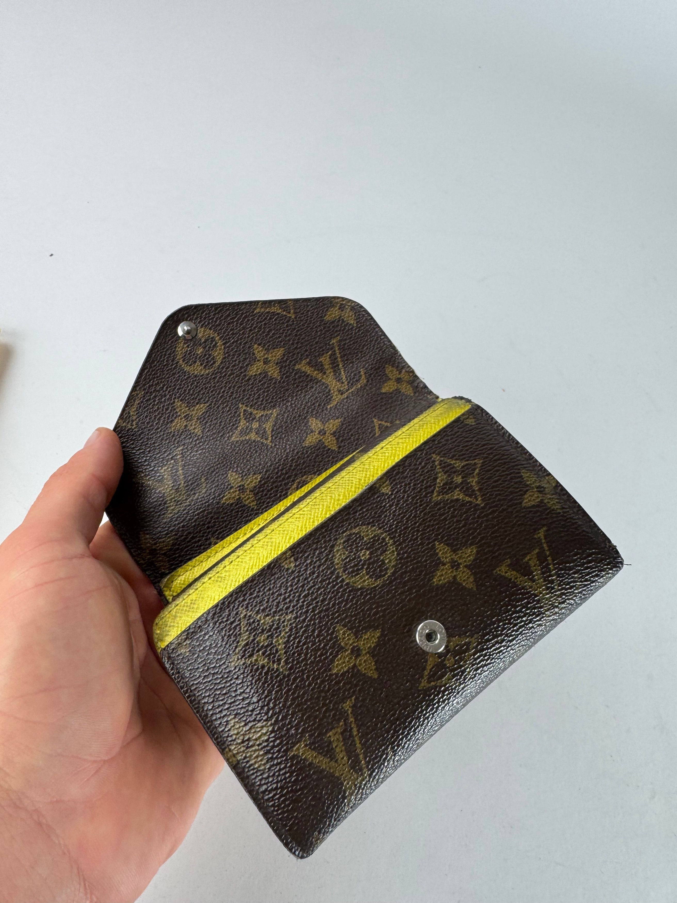 Louis Vuitton Vintage Monogram EPI Leather Wallet Yellow Brown Size ONE SIZE - 8 Thumbnail