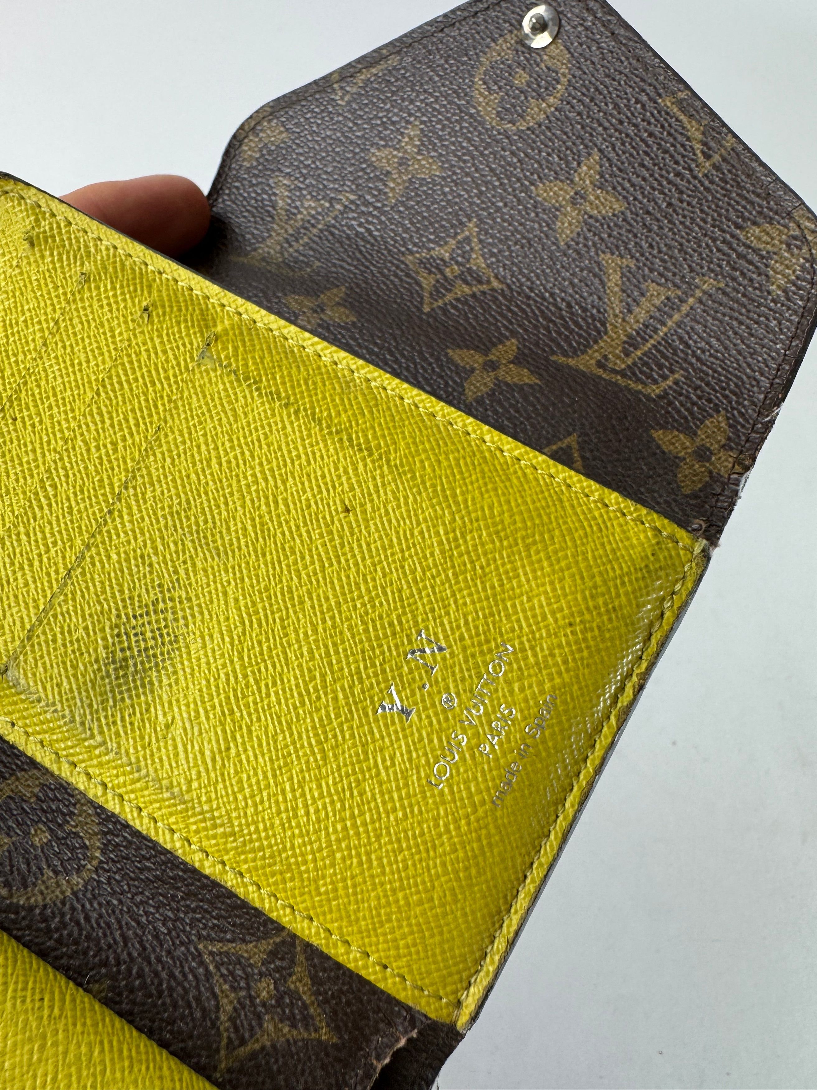 Louis Vuitton Vintage Monogram EPI Leather Wallet Yellow Brown Size ONE SIZE - 5 Thumbnail