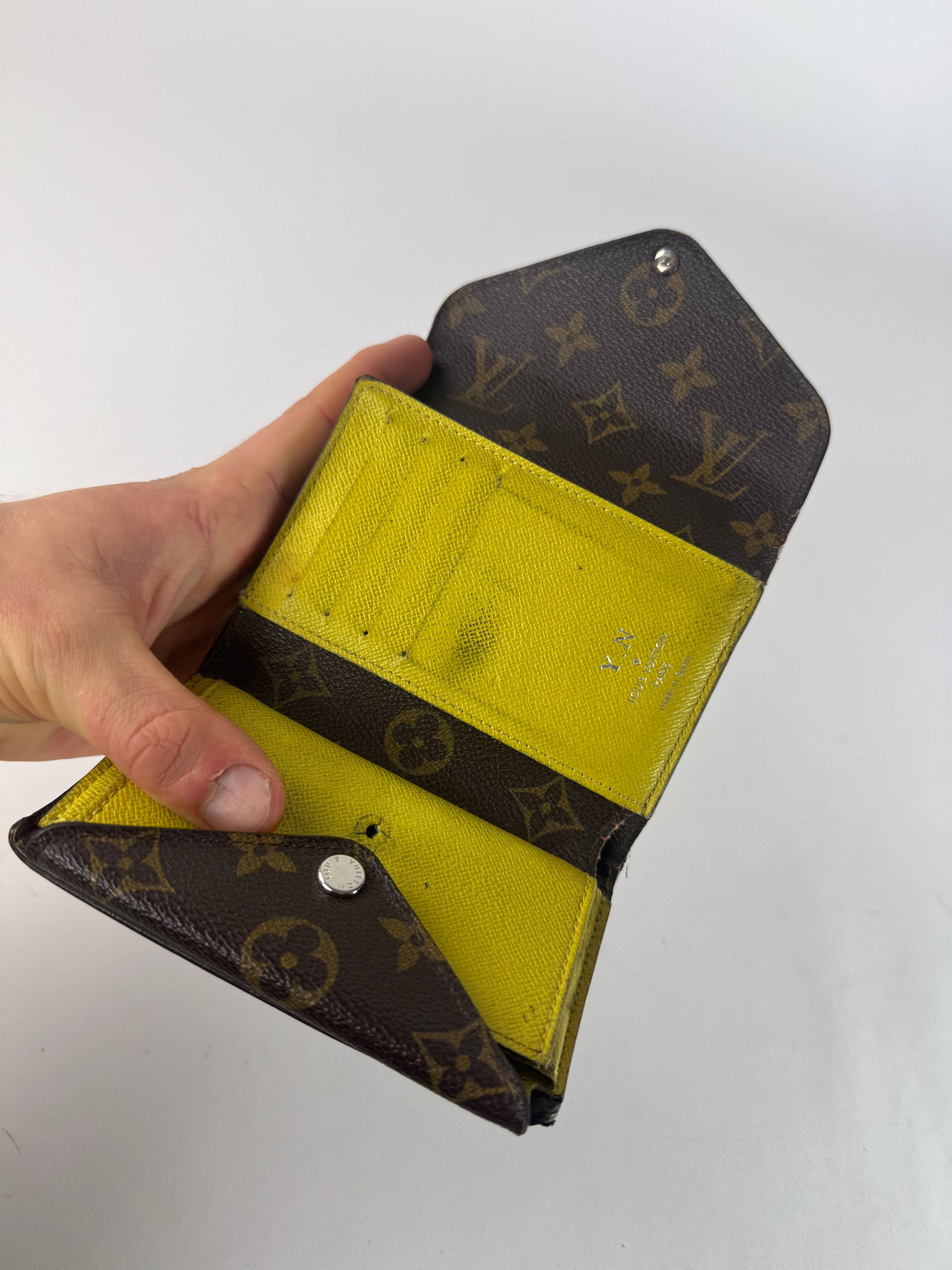 Louis Vuitton Vintage Monogram EPI Leather Wallet Yellow Brown Size ONE SIZE - 3 Thumbnail