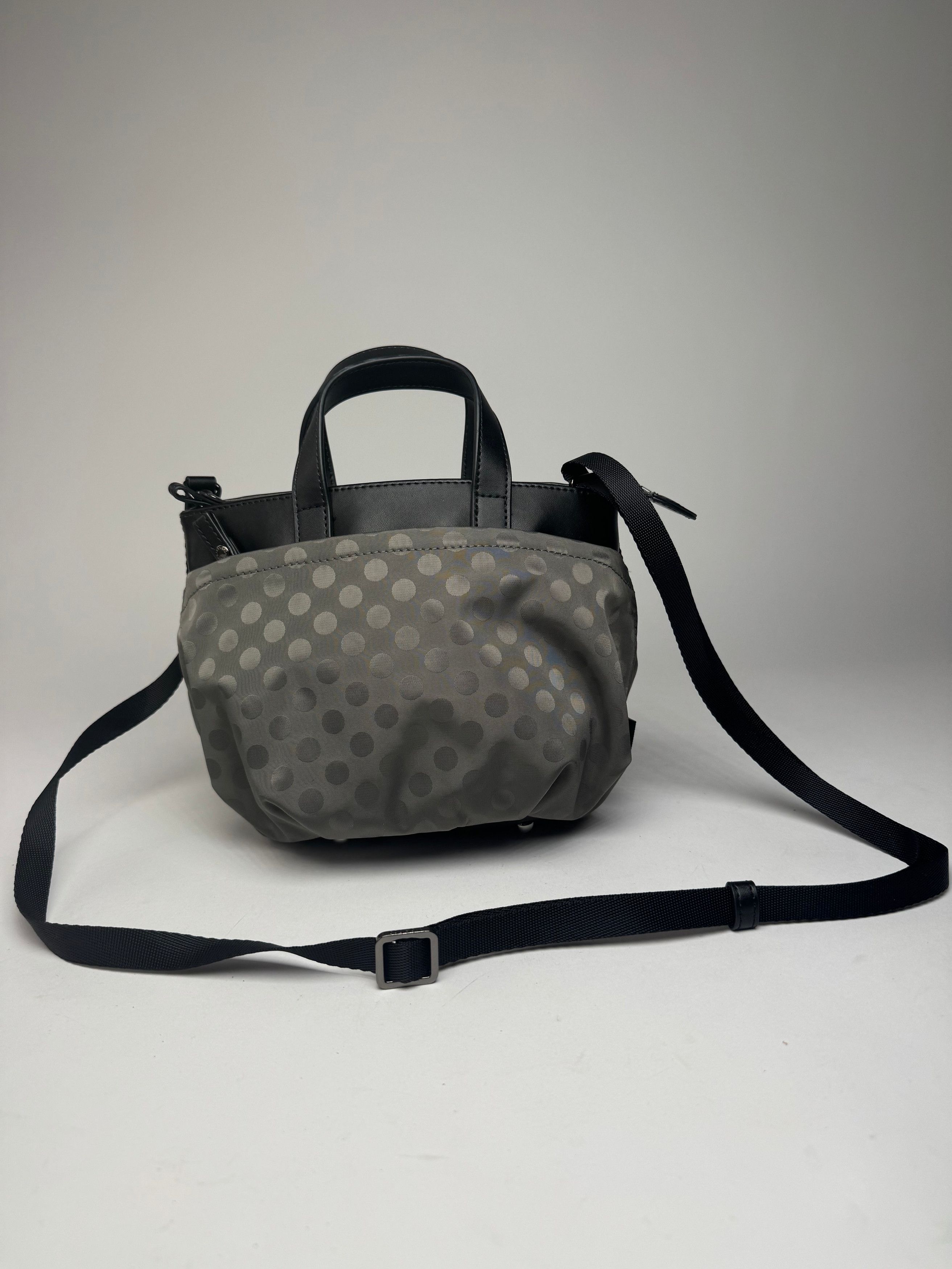 Yohji Yamamoto Vintage Y-Saccs Polkadot 2Way Handbag Grey Black Size ONE SIZE - 15 Thumbnail