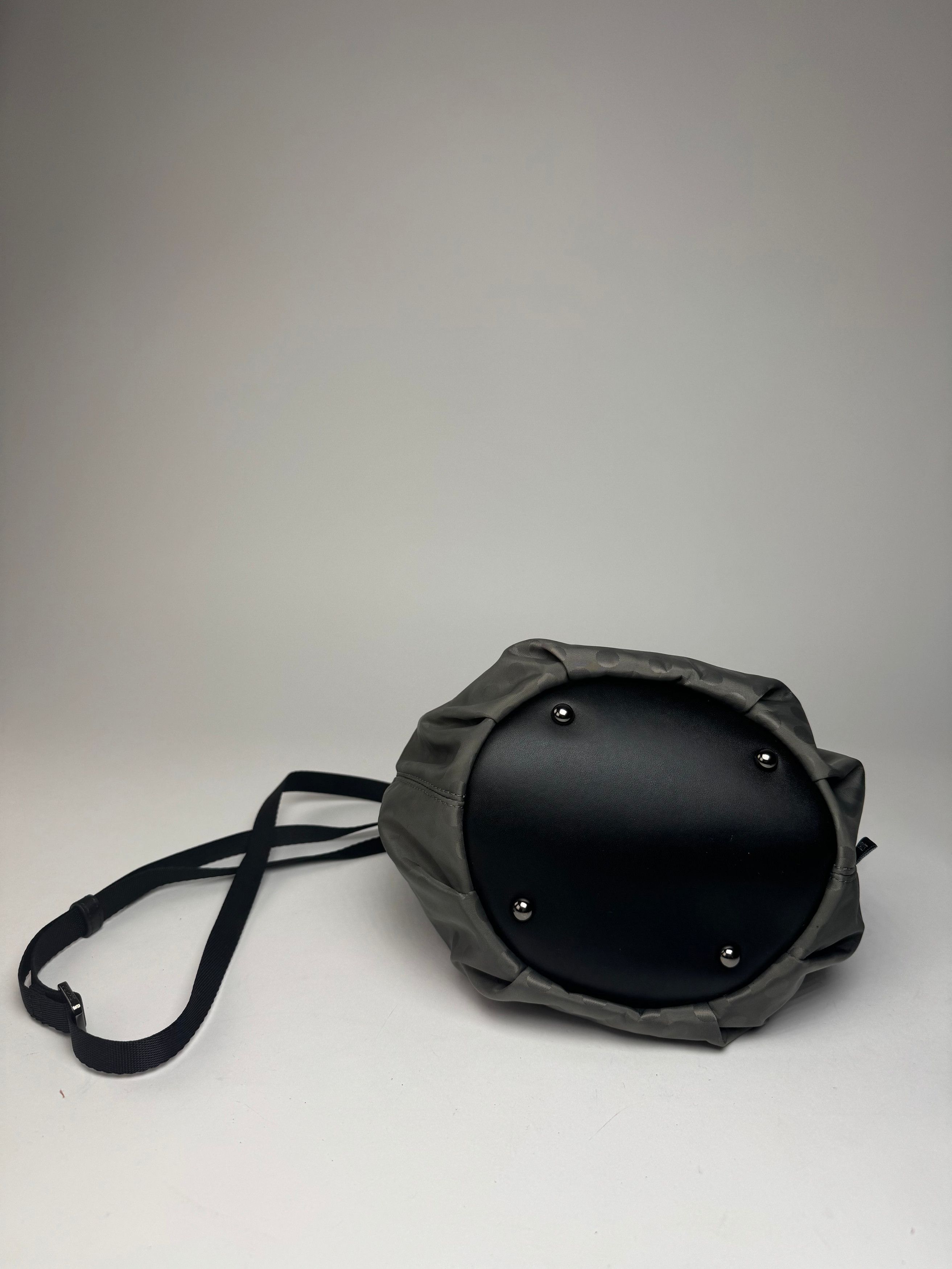 Yohji Yamamoto Vintage Y-Saccs Polkadot 2Way Handbag Grey Black Size ONE SIZE - 13 Thumbnail
