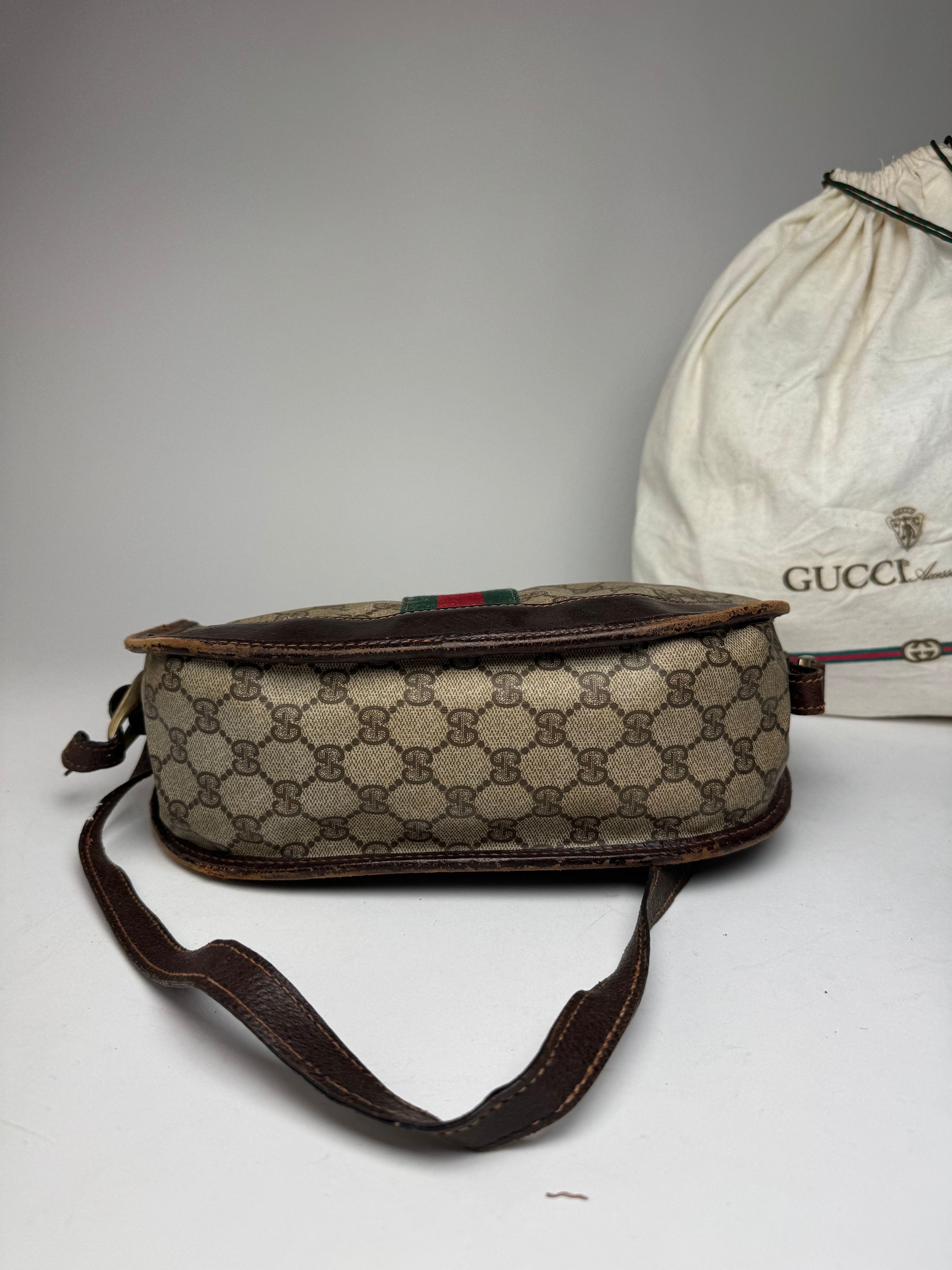 Gucci Vintage Monogram Shoulder bag grey Brown Size ONE SIZE - 11 Thumbnail