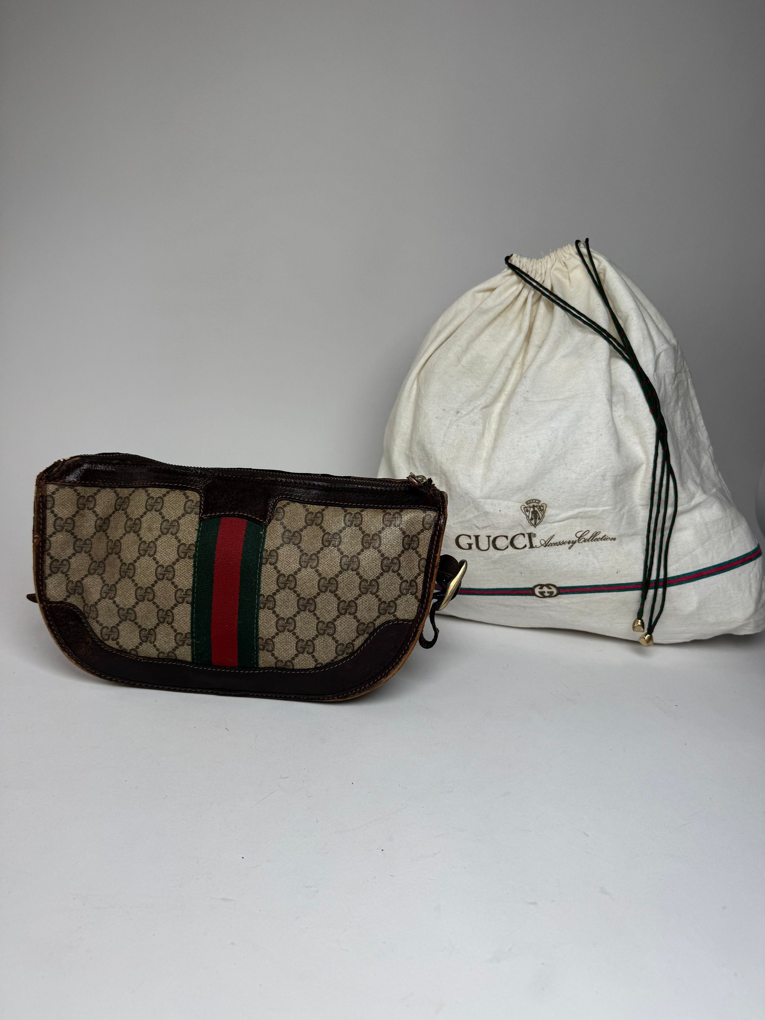Gucci Vintage Monogram Shoulder bag grey Brown Size ONE SIZE - 2 Thumbnail