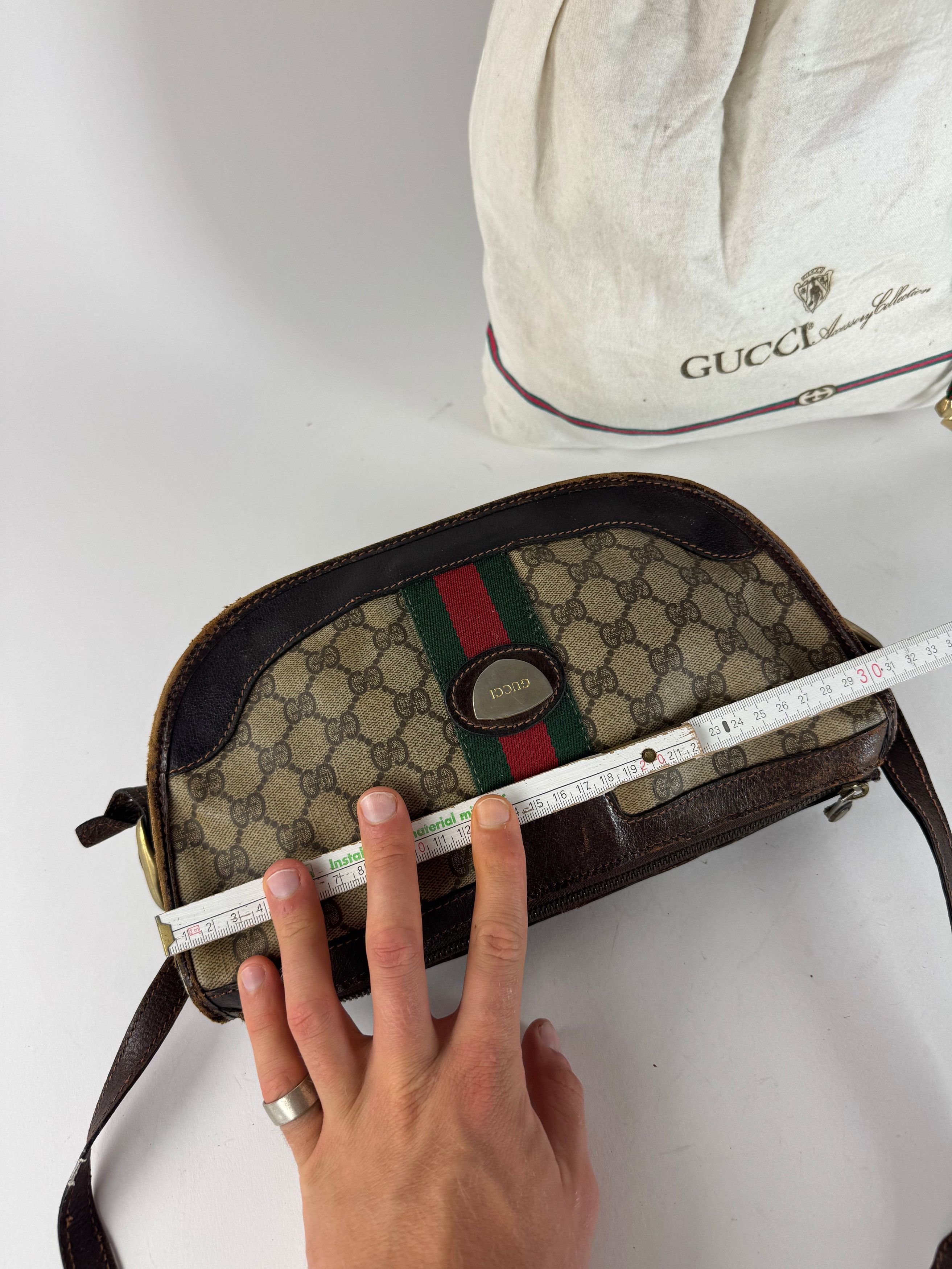 Gucci Vintage Monogram Shoulder bag grey Brown Size ONE SIZE - 9 Thumbnail
