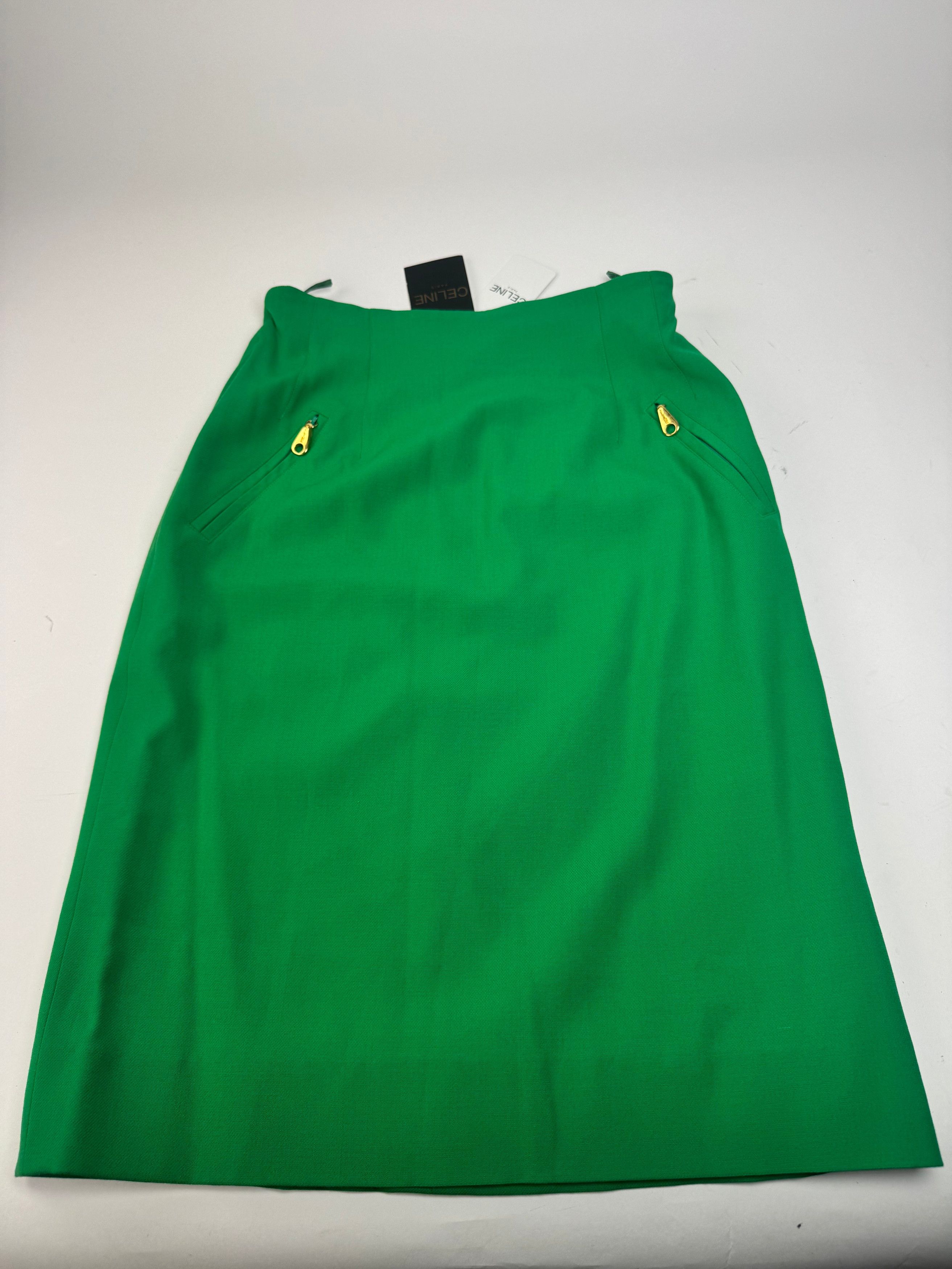 Celine Vintage Paris Skirt Green L new with tag Size 34" / US 12 / IT 48 - 4 Thumbnail