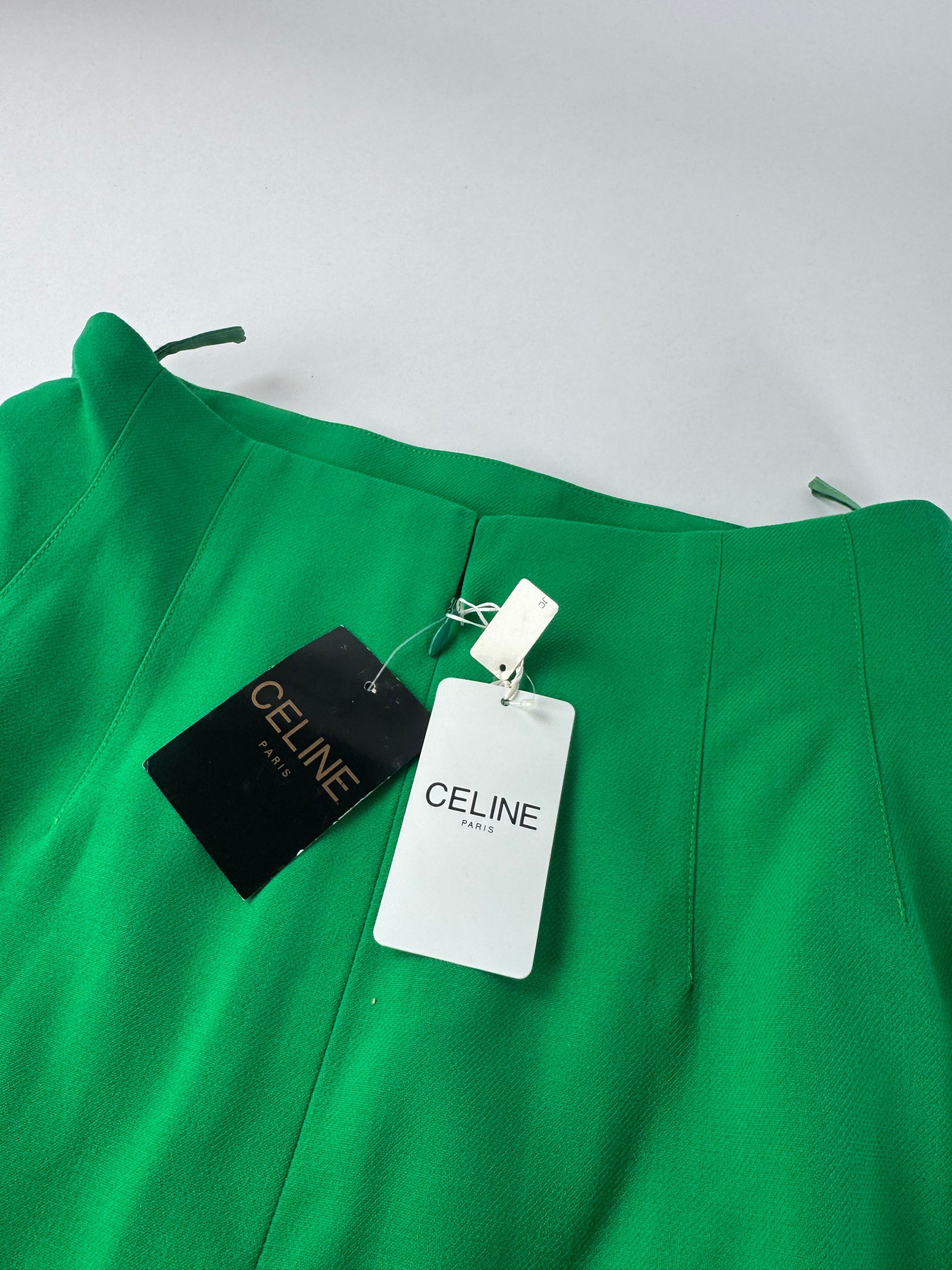 Celine Vintage Paris Skirt Green L new with tag Size 34" / US 12 / IT 48 - 9 Thumbnail