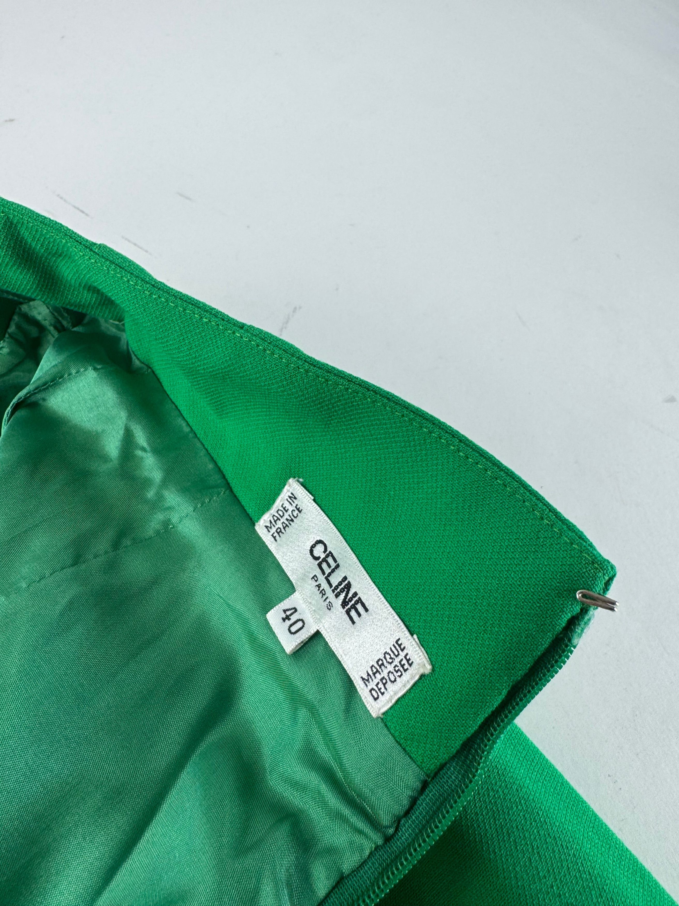 Celine Vintage Paris Skirt Green L new with tag Size 34" / US 12 / IT 48 - 11 Thumbnail
