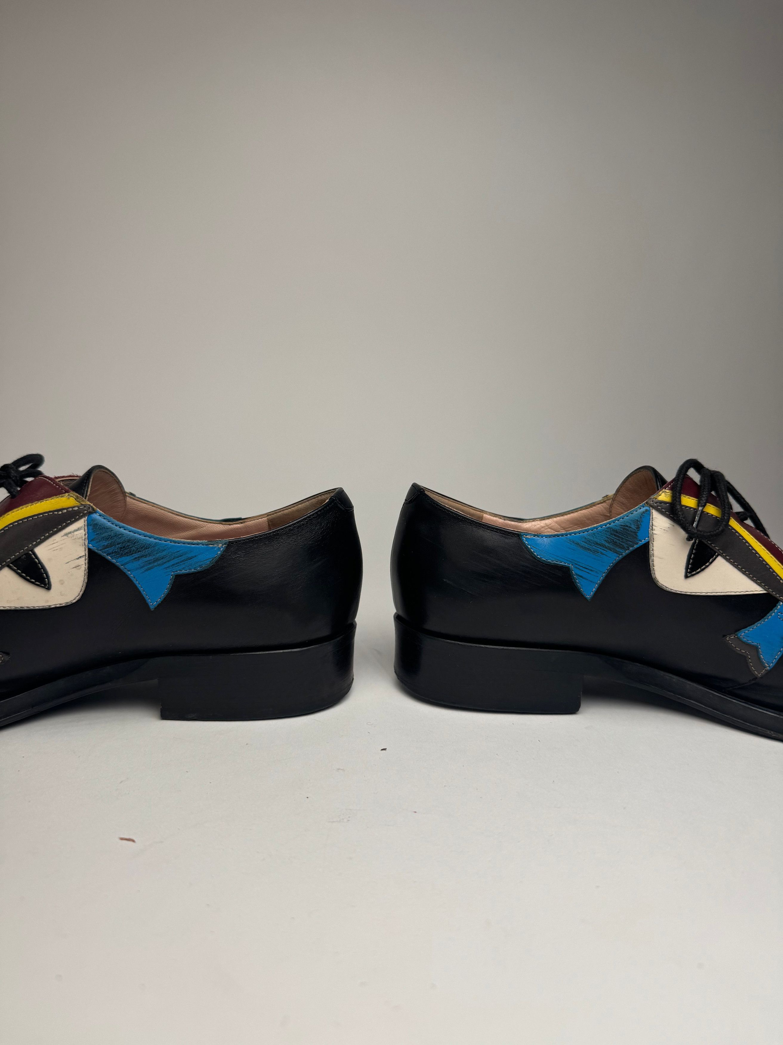 Fendi Vintage Leather Laced Up Shoes Black EU36 Size US 5 / IT 35 - 6 Thumbnail