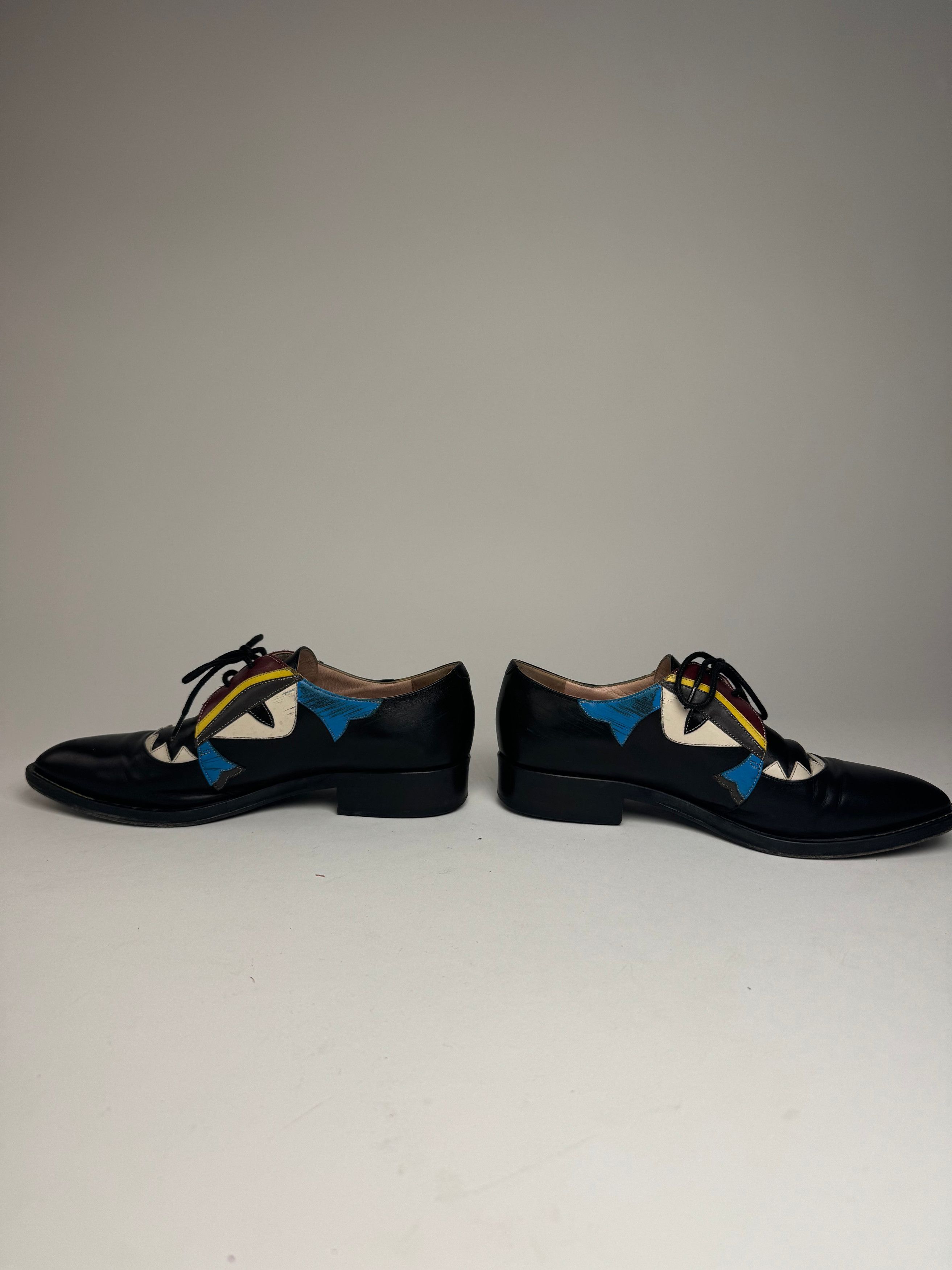 Fendi Vintage Leather Laced Up Shoes Black EU36 Size US 5 / IT 35 - 5 Thumbnail