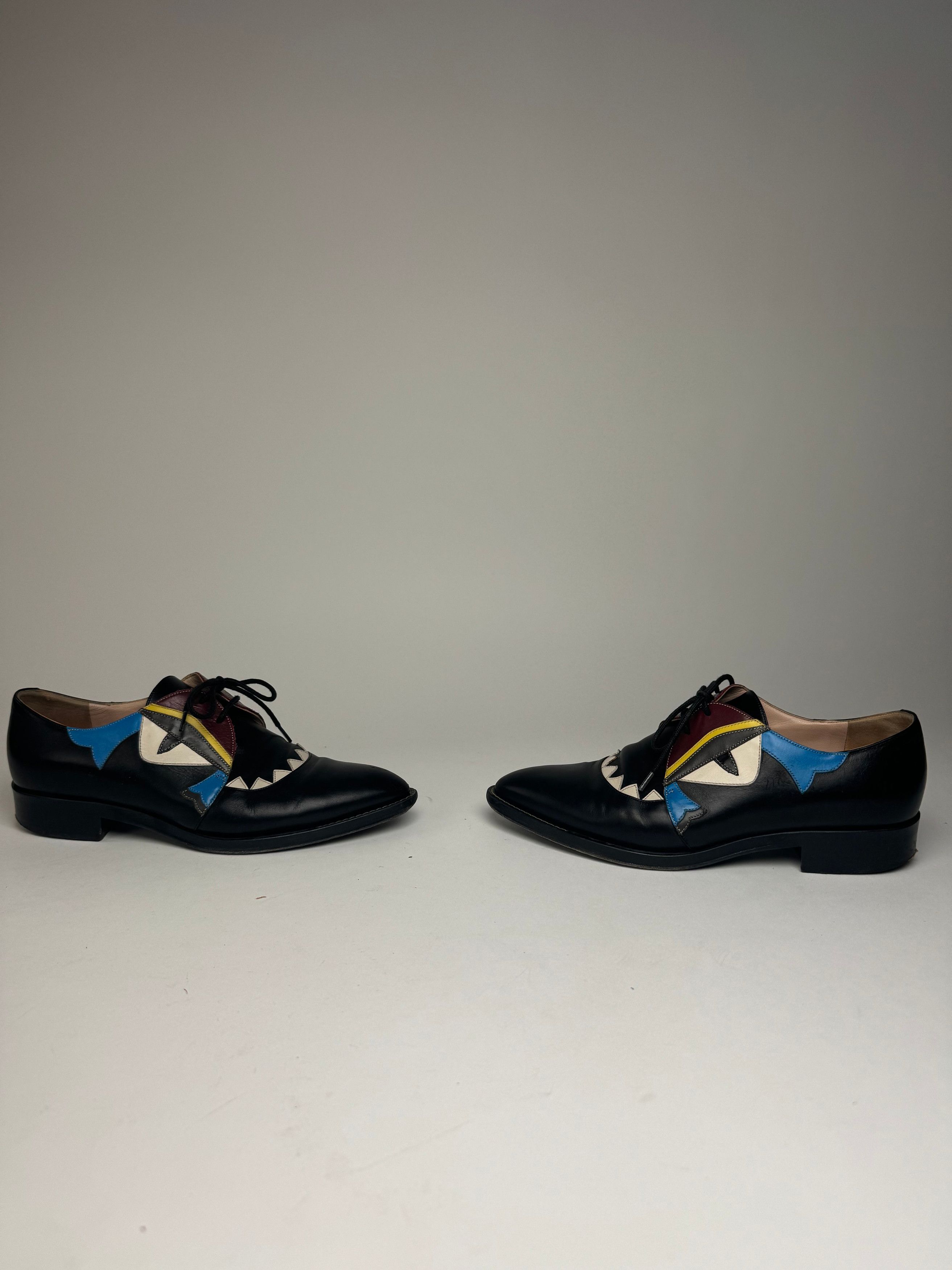 Fendi Vintage Leather Laced Up Shoes Black EU36 Size US 5 / IT 35 - 4 Thumbnail