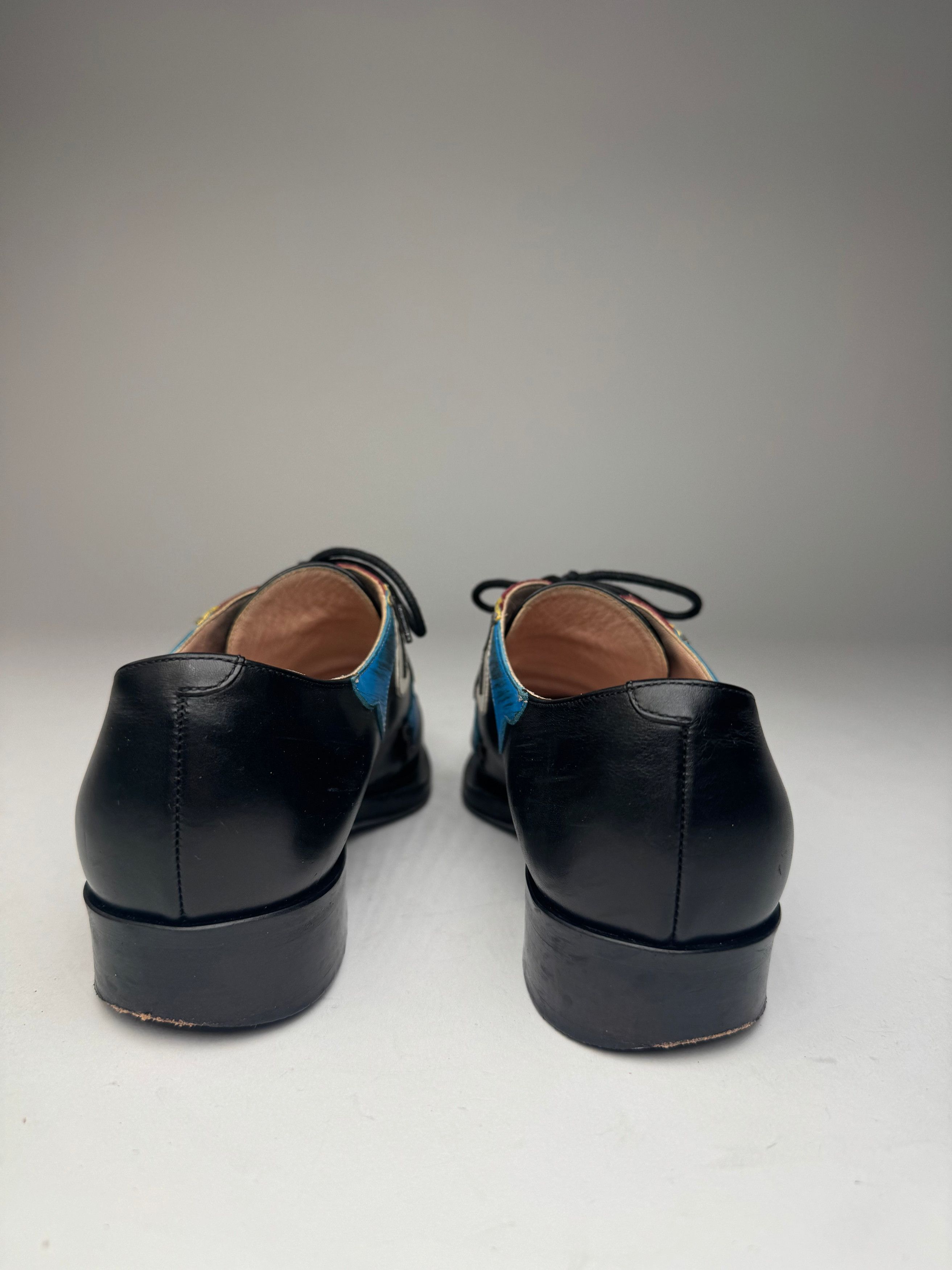 Fendi Vintage Leather Laced Up Shoes Black EU36 Size US 5 / IT 35 - 8 Thumbnail