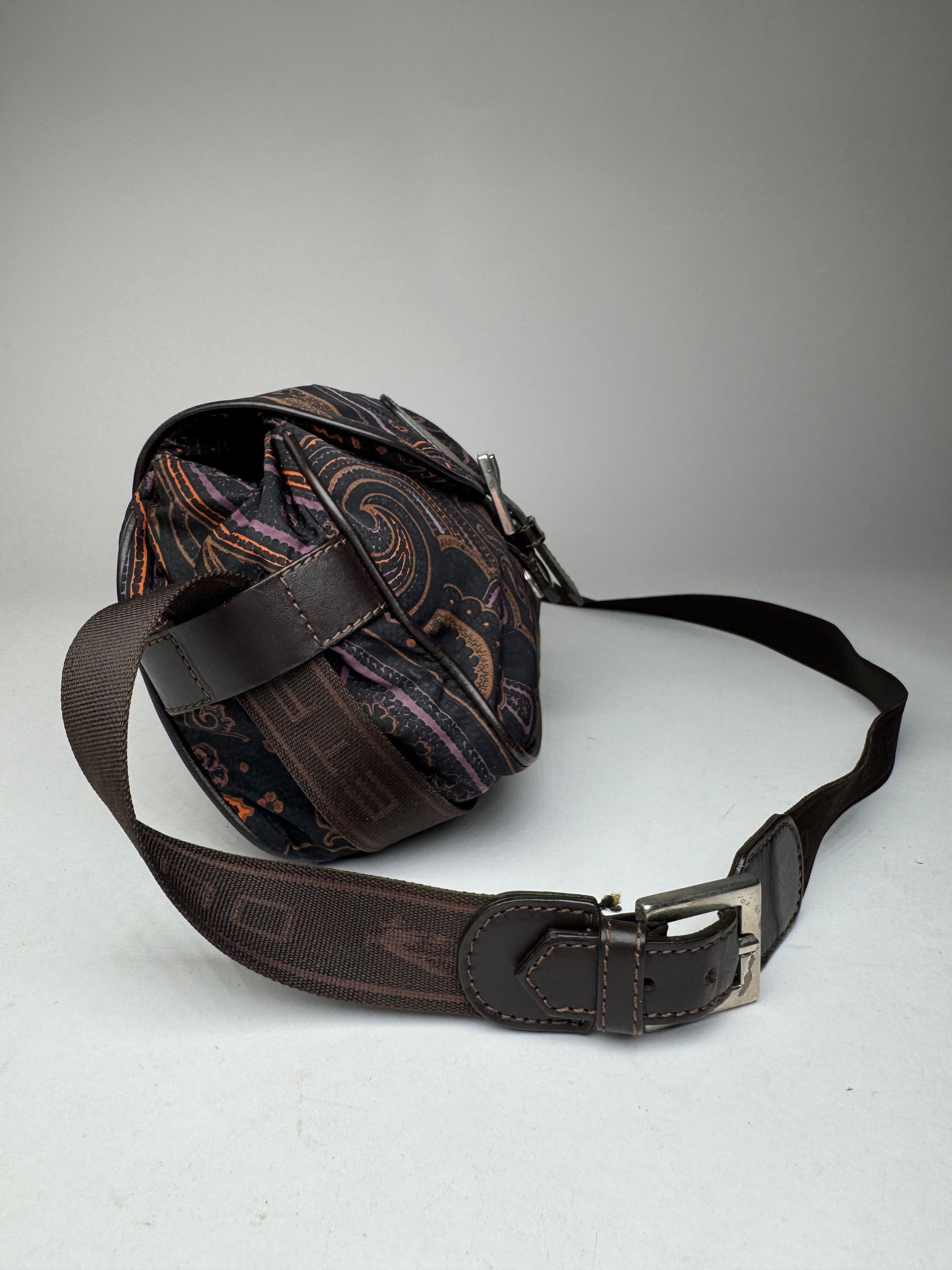 Etro Vintage Paisley Monogram Shoulder / Crossbody Bag Brown Size ONE SIZE - 7 Thumbnail