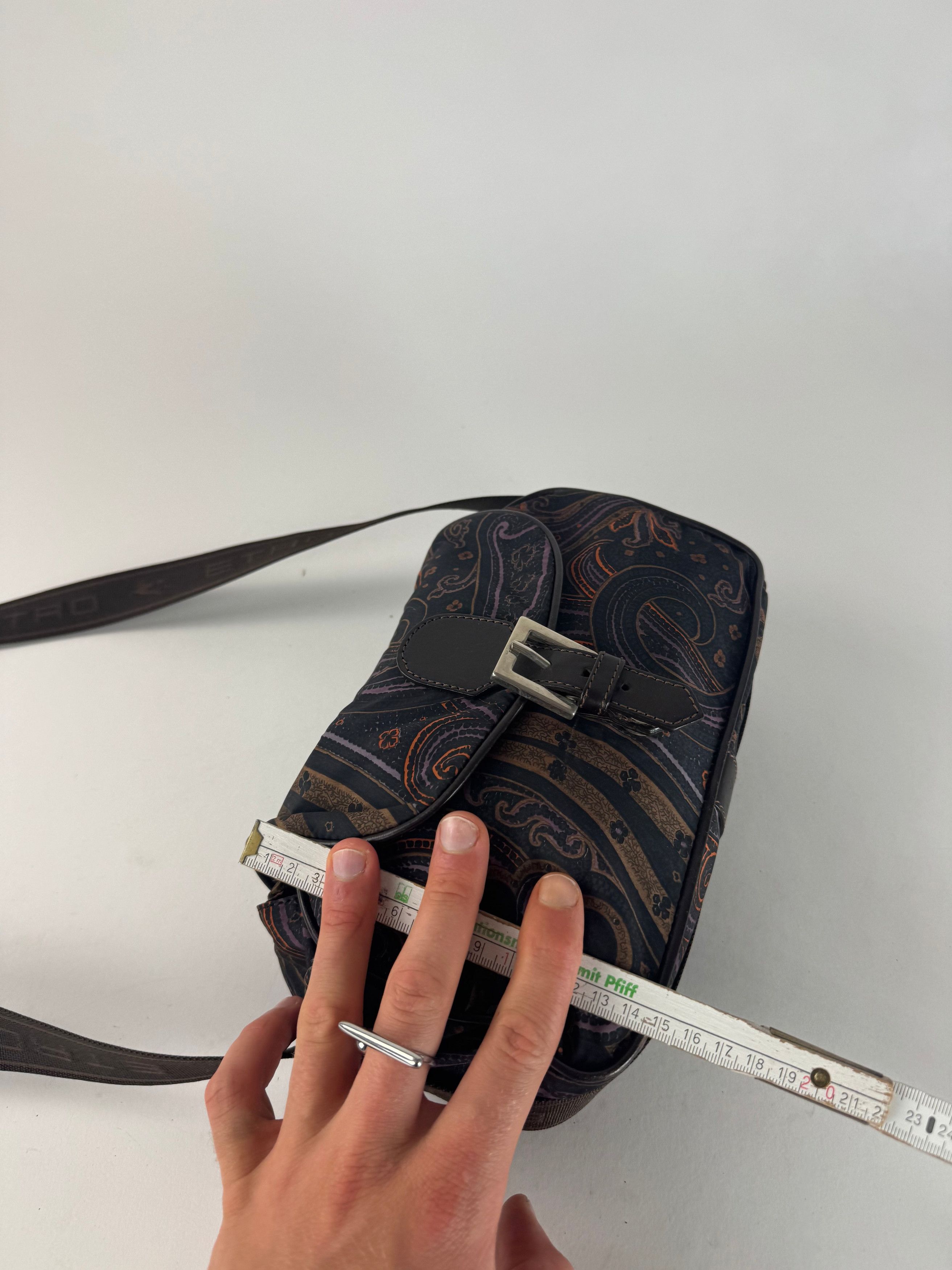 Etro Vintage Paisley Monogram Shoulder / Crossbody Bag Brown Size ONE SIZE - 12 Thumbnail