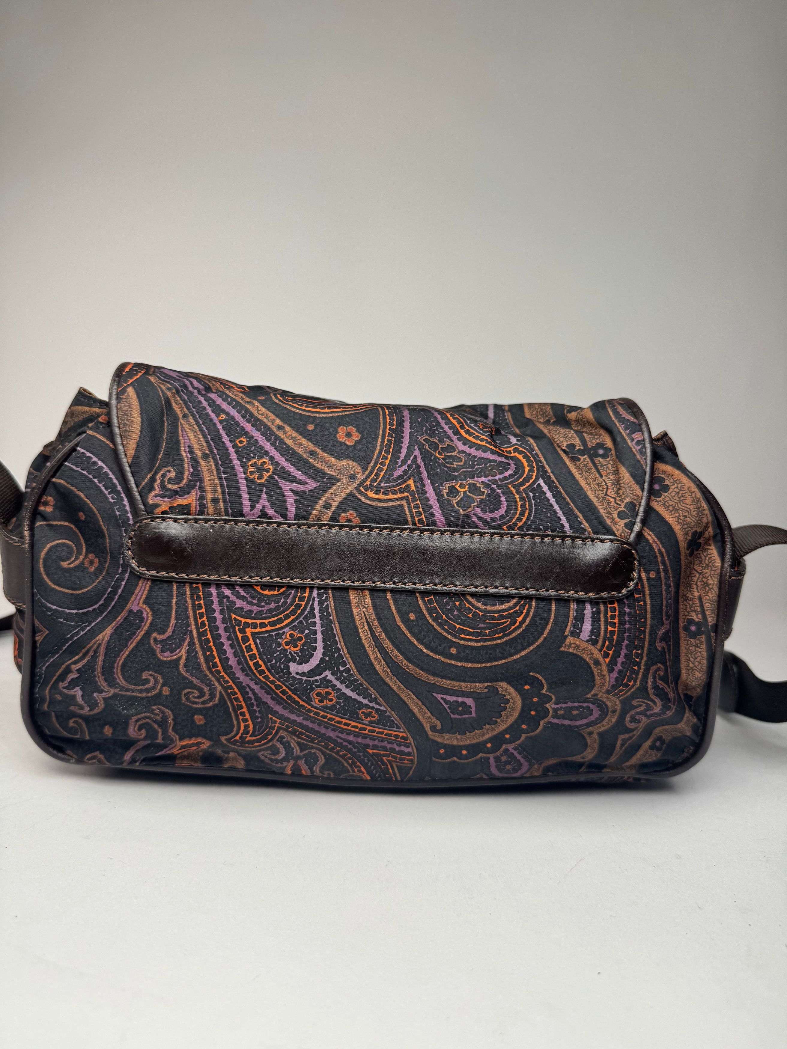 Etro Vintage Paisley Monogram Shoulder / Crossbody Bag Brown Size ONE SIZE - 15 Thumbnail