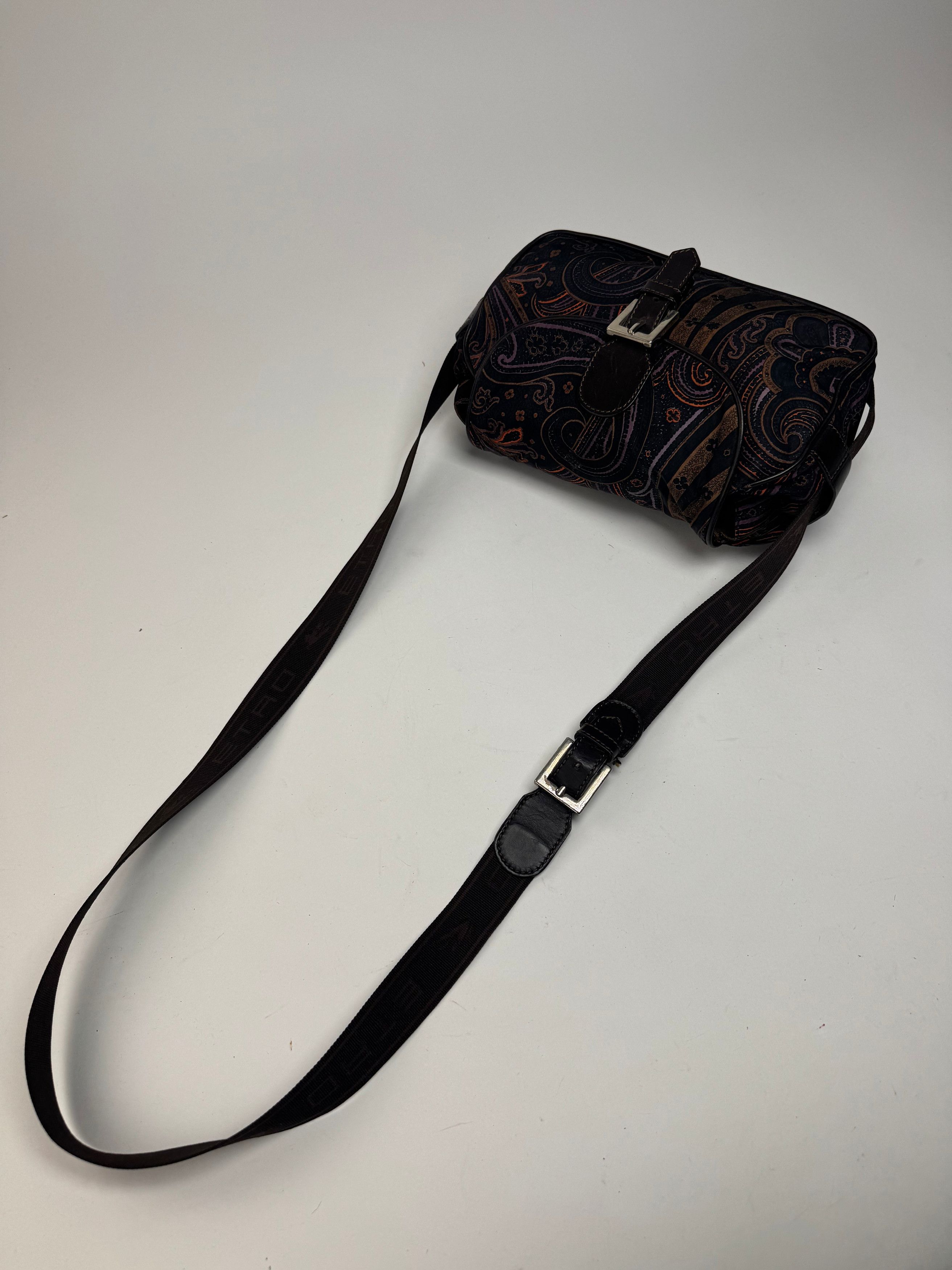 Etro Vintage Paisley Monogram Shoulder / Crossbody Bag Brown Size ONE SIZE - 10 Thumbnail