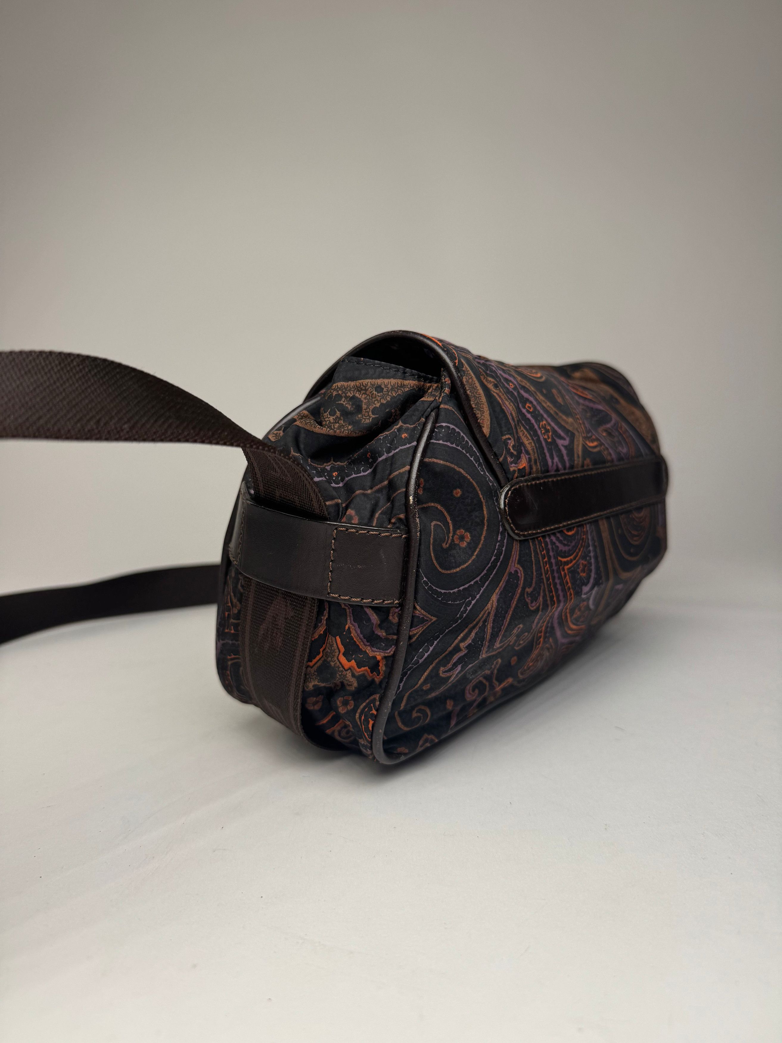 Etro Vintage Paisley Monogram Shoulder / Crossbody Bag Brown Size ONE SIZE - 9 Thumbnail