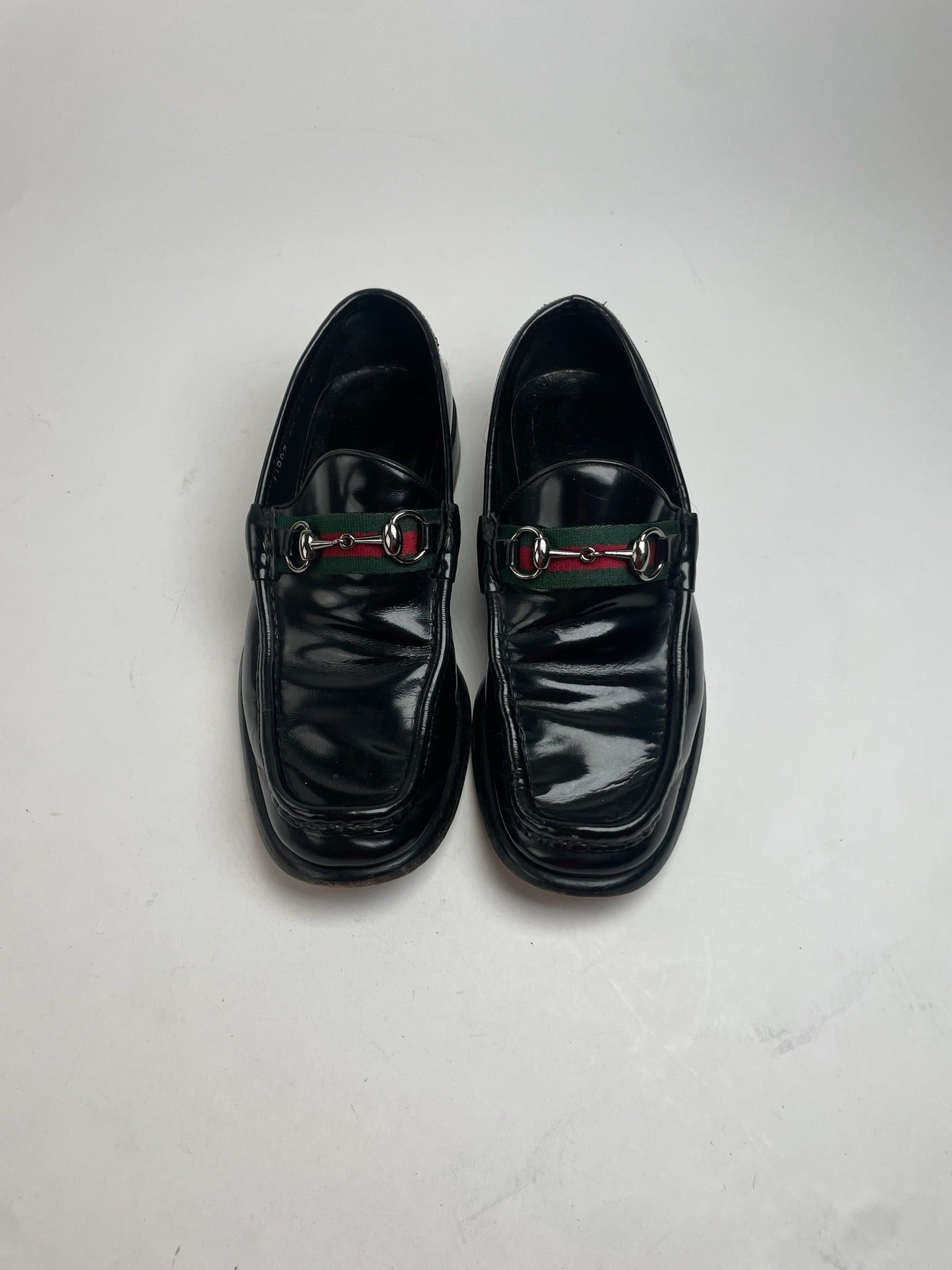 Gucci Vintage Mens Patent Leather Horsebit Loafer EU41 Size US 8 / EU 41 - 2 Thumbnail