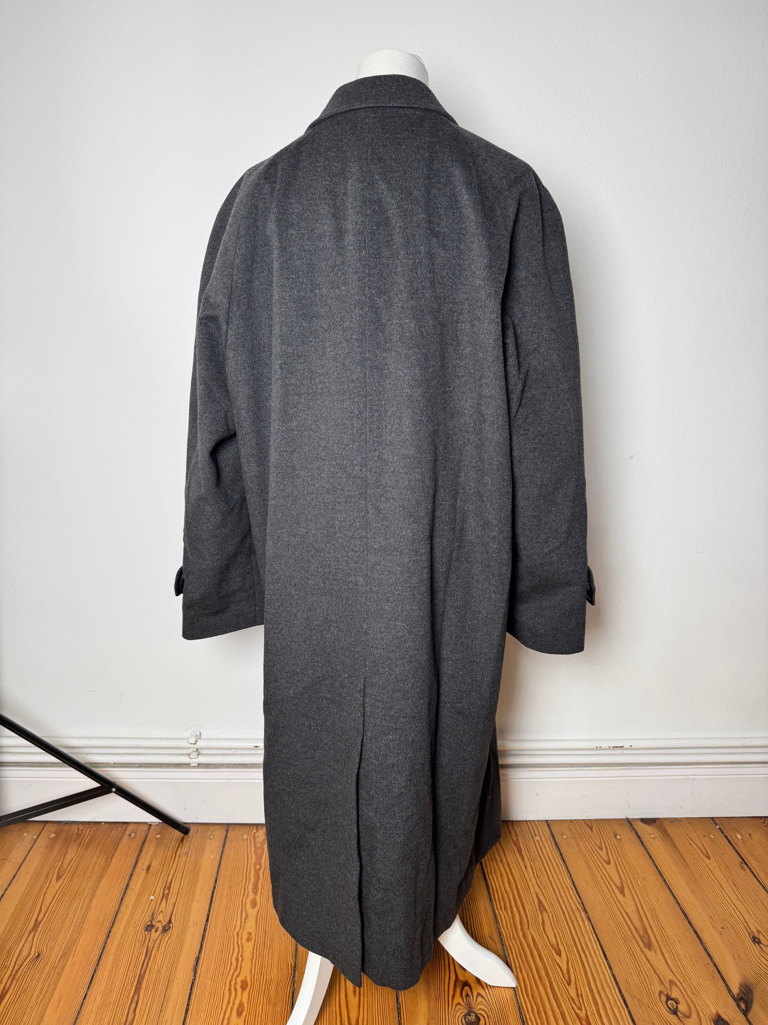 Gucci Vintage Paolo Cashmere Trenchcoat M/L anthracite Size US L / EU 52-54 / 3 - 3 Thumbnail