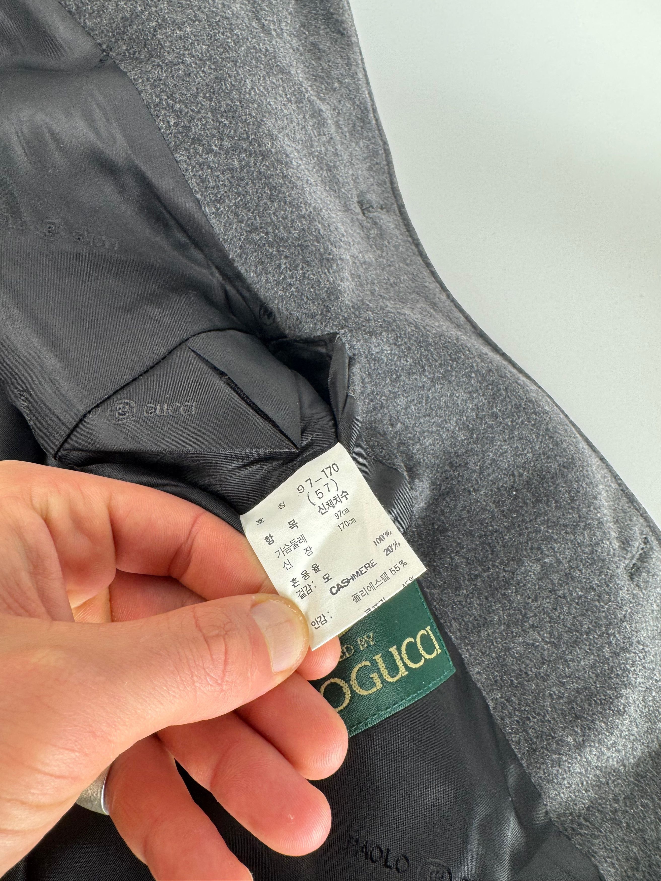 Gucci Vintage Paolo Cashmere Trenchcoat M/L anthracite Size US L / EU 52-54 / 3 - 12 Thumbnail