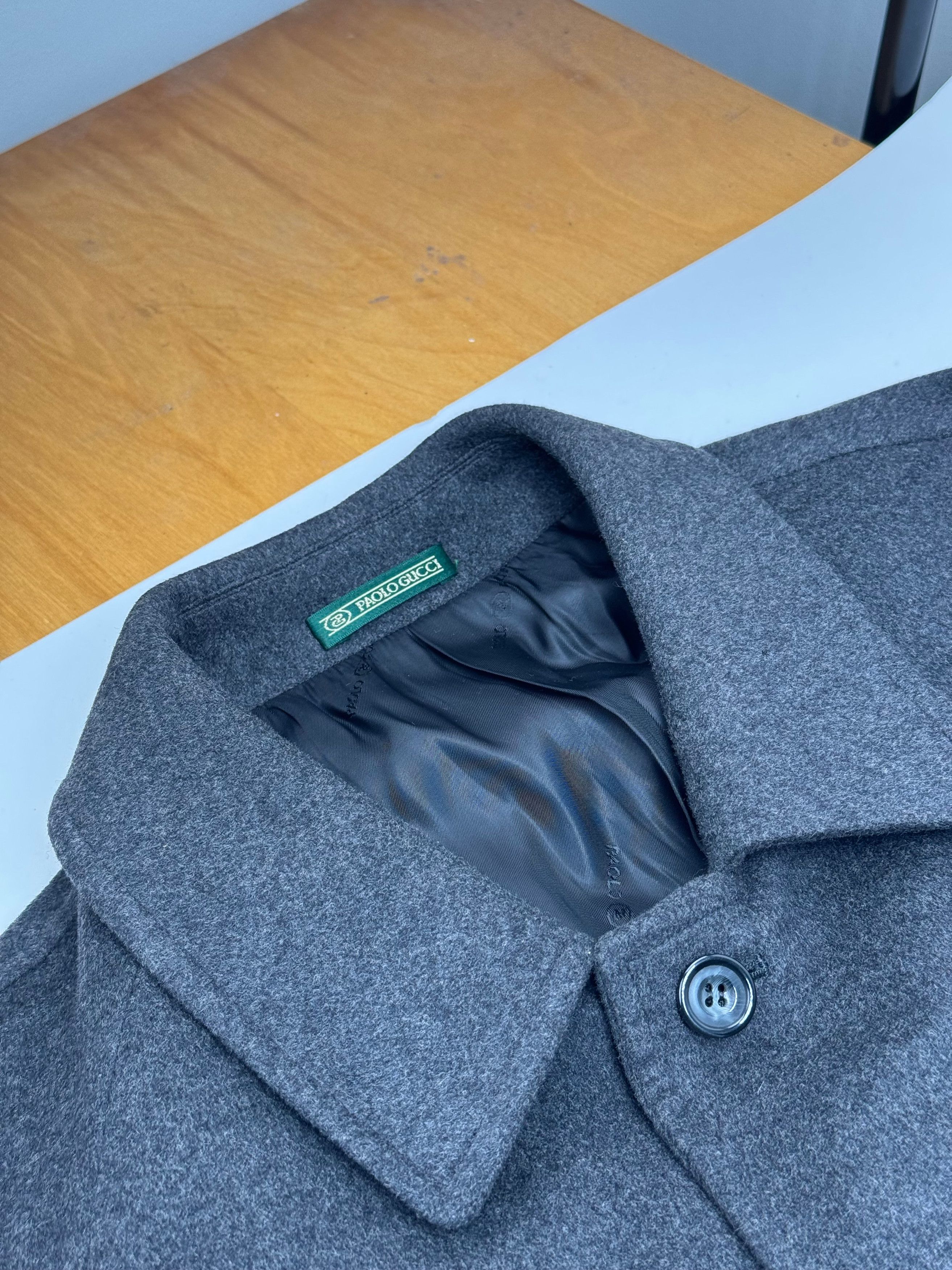 Gucci Vintage Paolo Cashmere Trenchcoat M/L anthracite Size US L / EU 52-54 / 3 - 5 Thumbnail