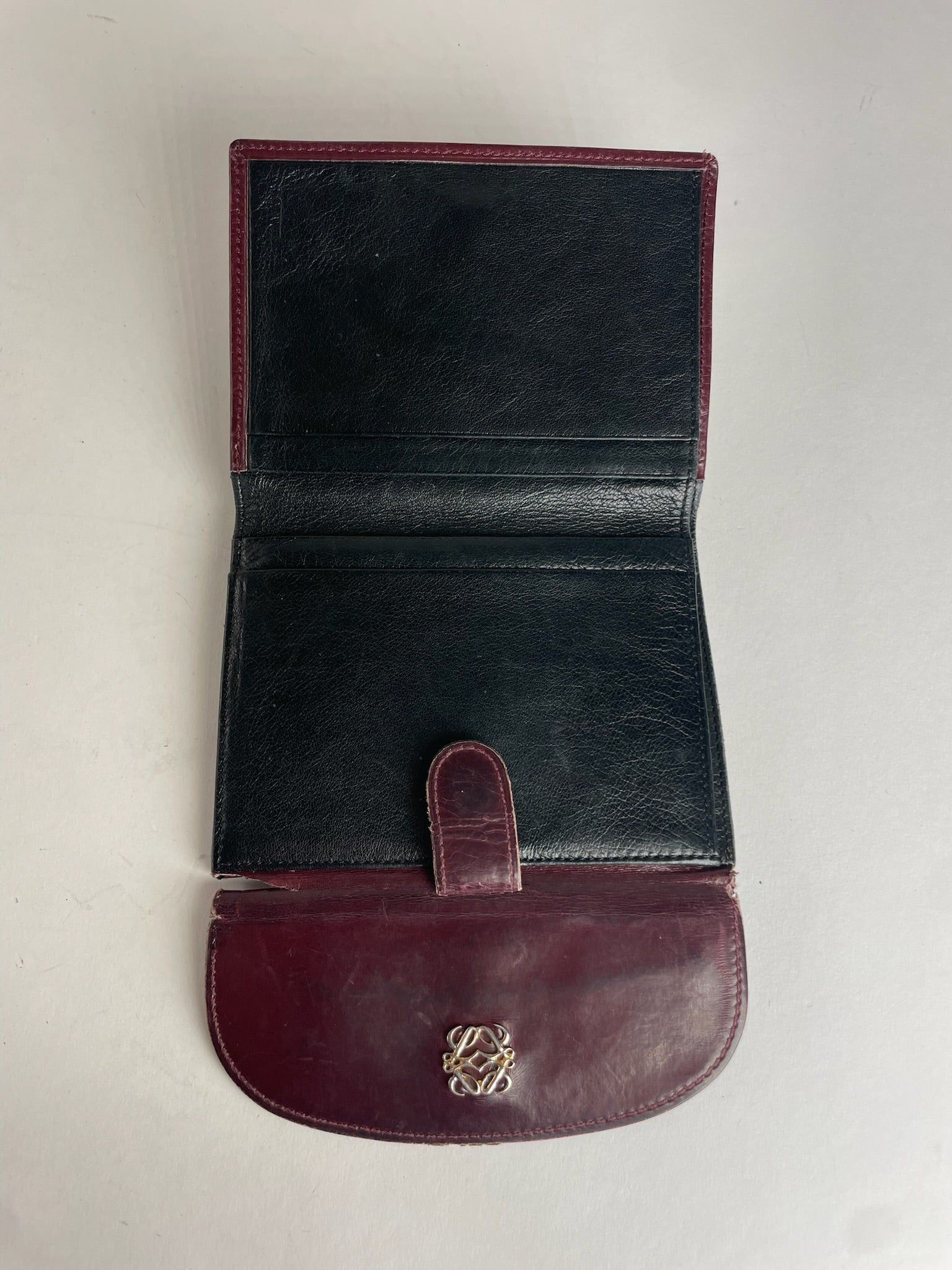 Loewe Vintage Madrid Leather Wallet Purple Size ONE SIZE - 3 Thumbnail