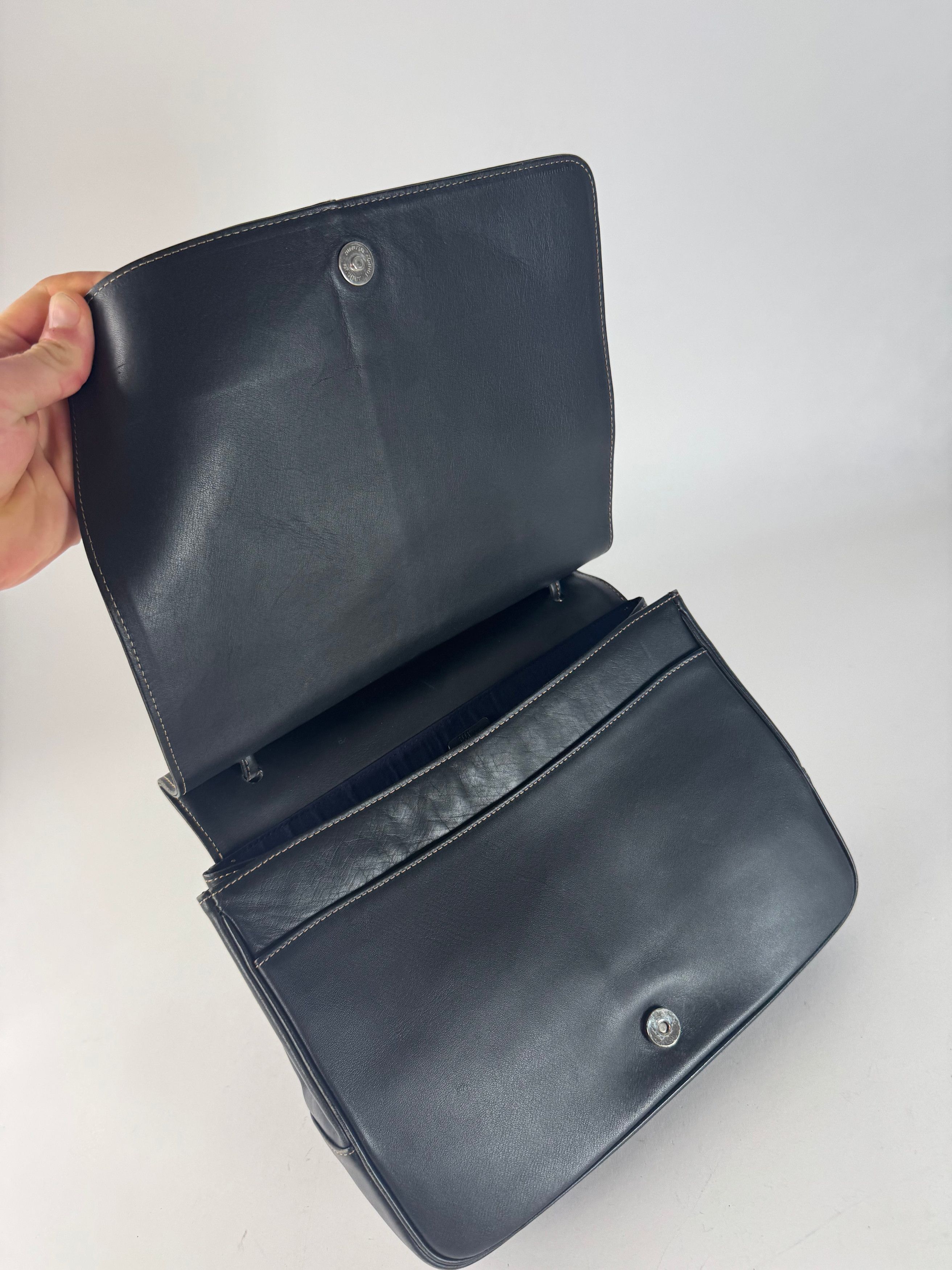 Issey Miyake Vintage Multiway Handbag Navy Black Size ONE SIZE - 14 Thumbnail