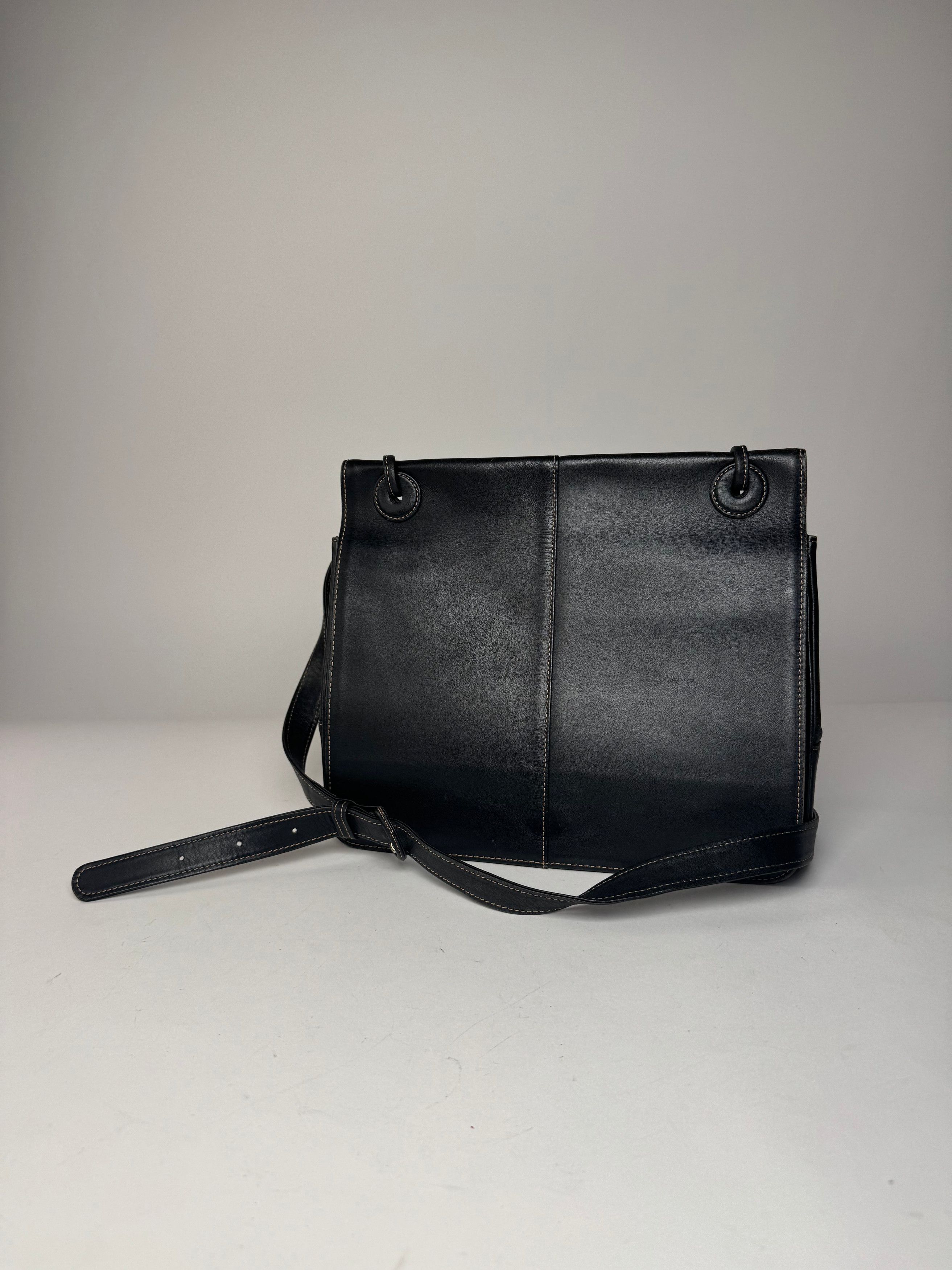 Issey Miyake Vintage Multiway Handbag Navy Black Size ONE SIZE - 5 Thumbnail
