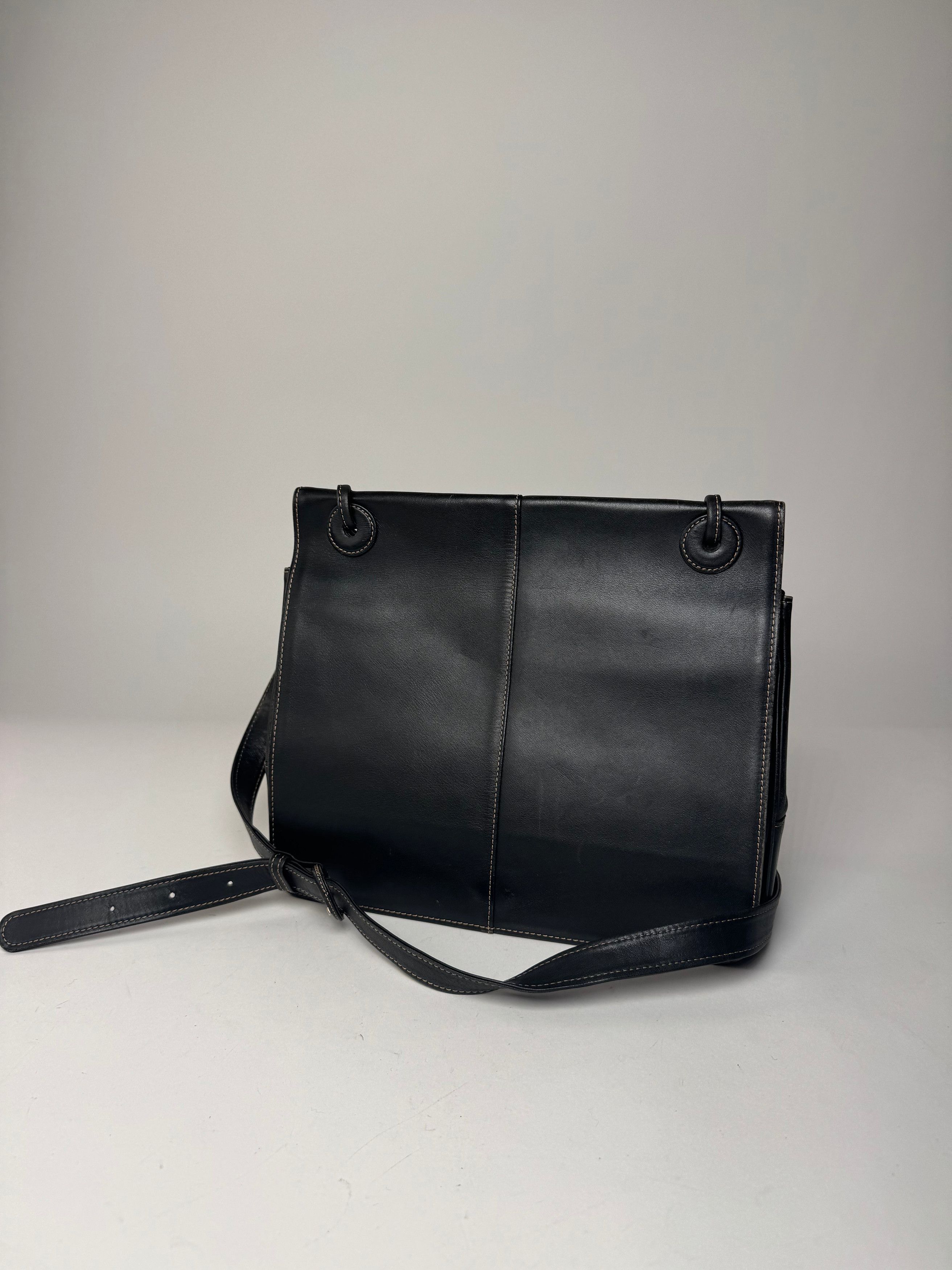 Issey Miyake Vintage Multiway Handbag Navy Black Size ONE SIZE - 7 Thumbnail