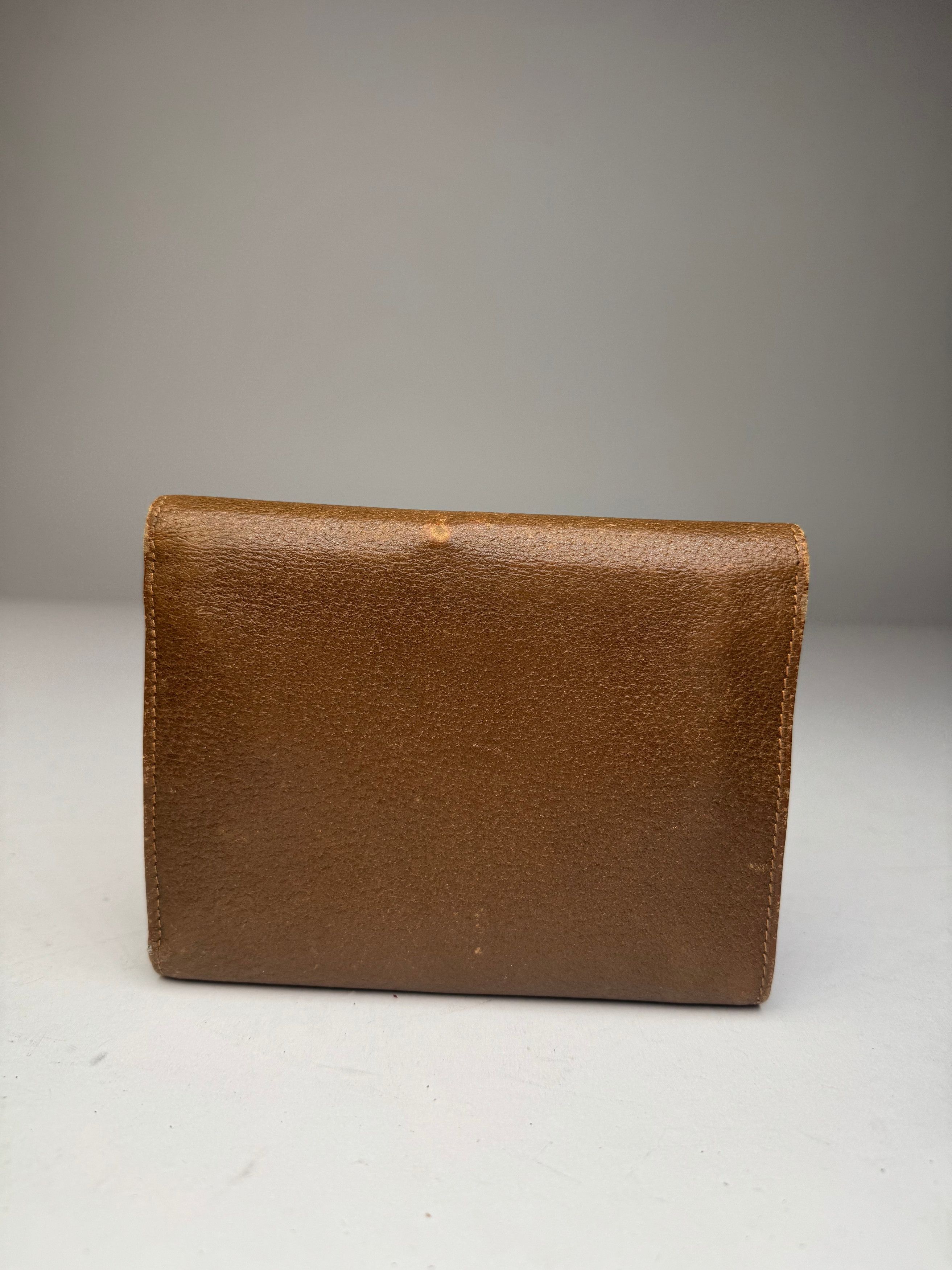 Gucci Vintage Leather Wallet Brown Size ONE SIZE - 2 Thumbnail