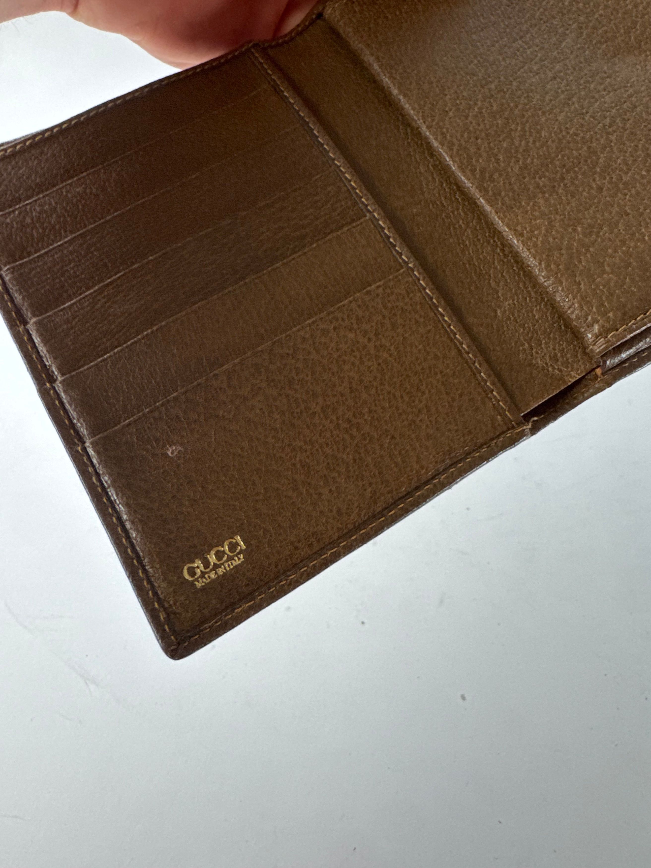 Gucci Vintage Leather Wallet Brown Size ONE SIZE - 5 Thumbnail