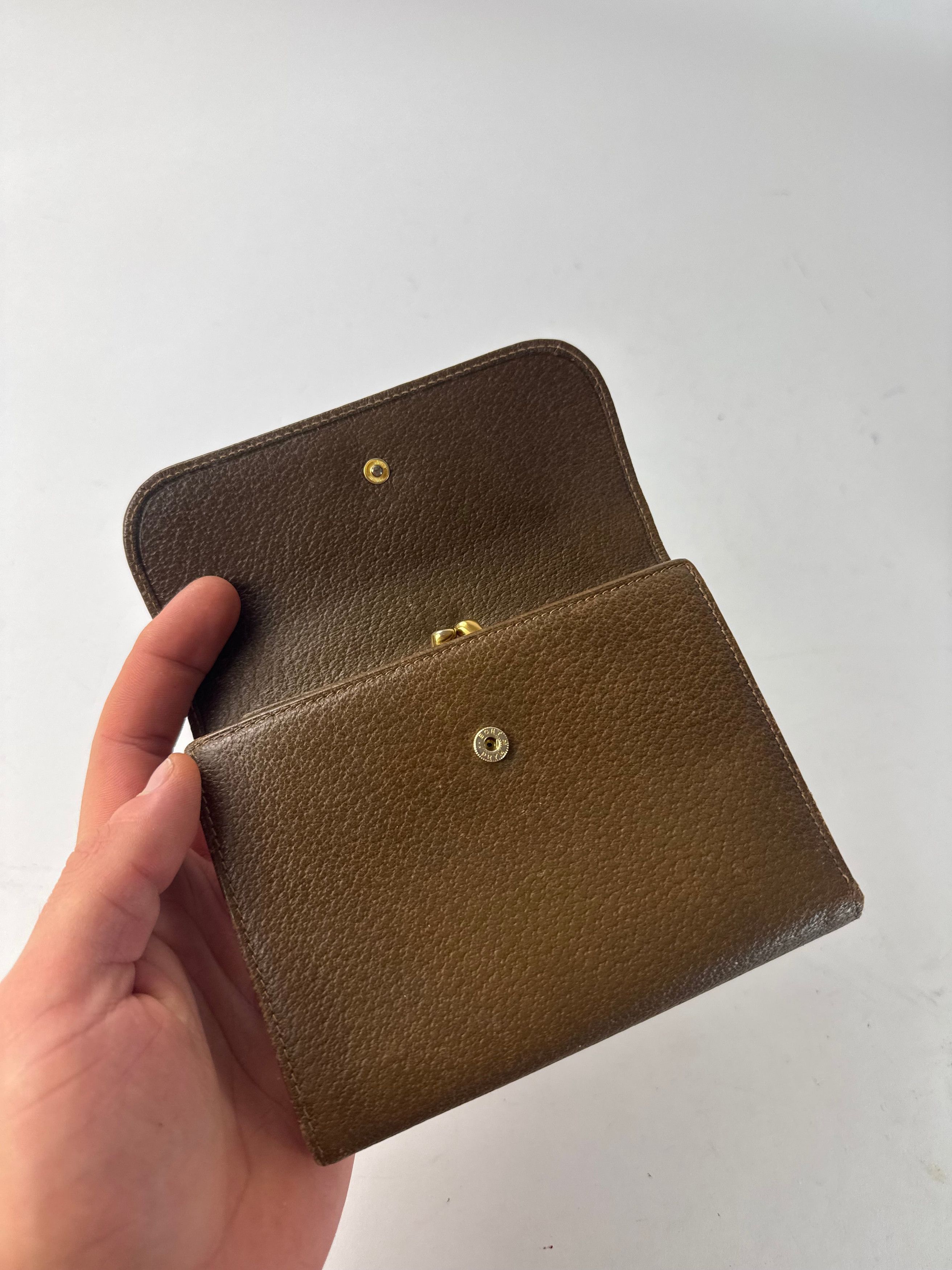 Gucci Vintage Leather Wallet Brown Size ONE SIZE - 3 Thumbnail