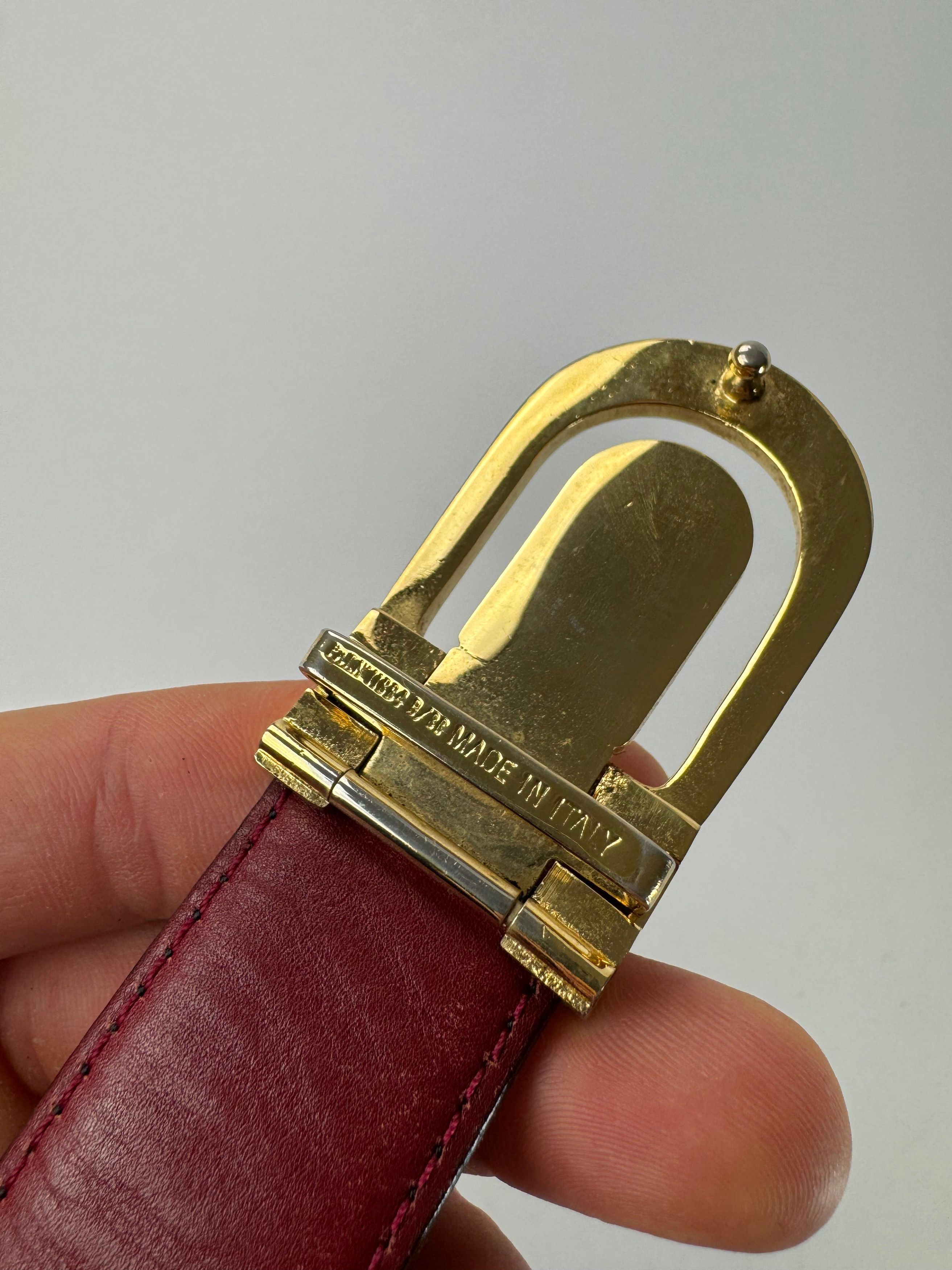 Celine Vintage Paris Leather Belt Black Size ONE SIZE - 3 Thumbnail