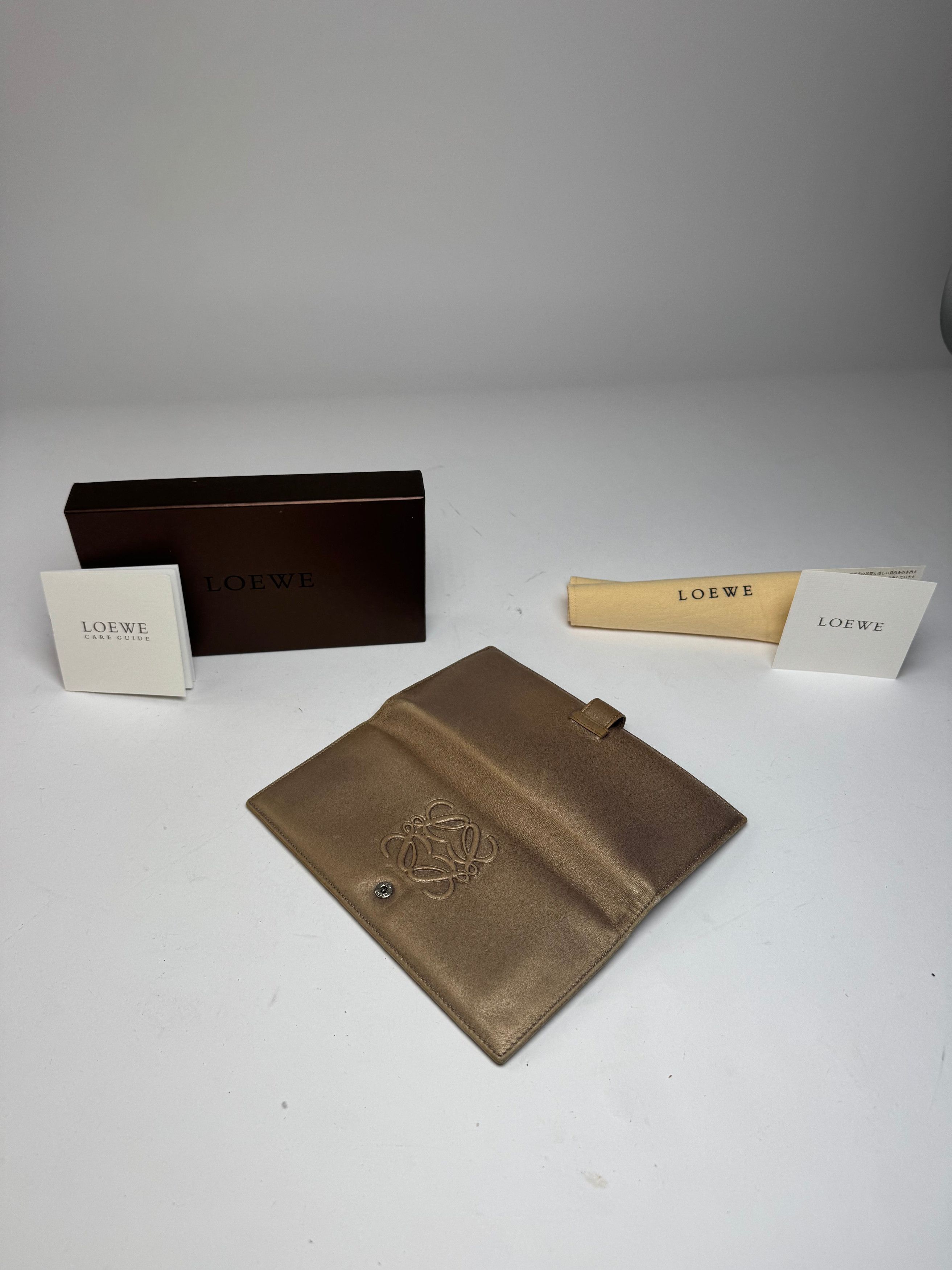 Loewe Vintage Madrid Angaram Logo Leather Wallet Golden Size ONE SIZE - 6 Thumbnail