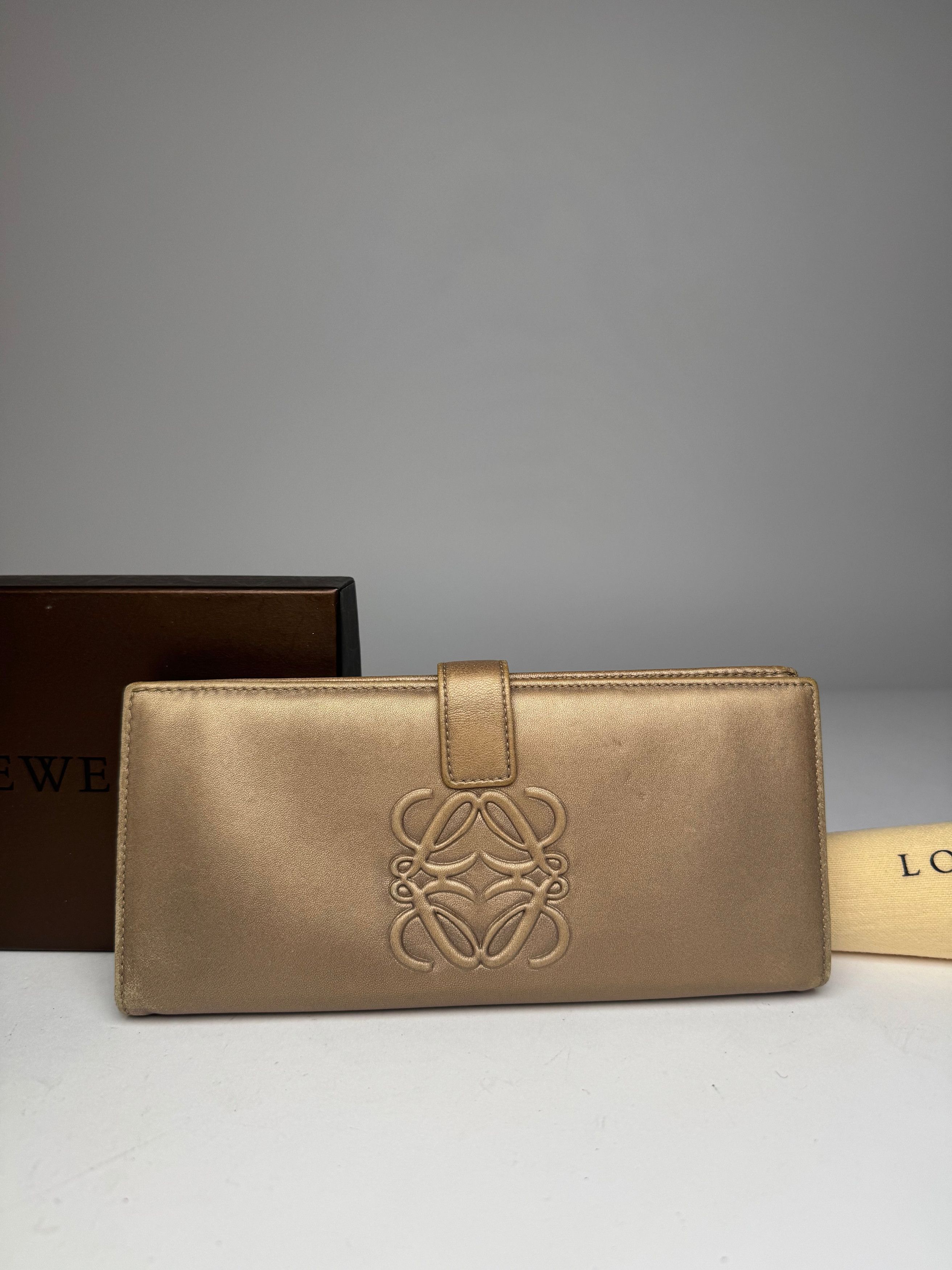 Loewe Vintage Madrid Angaram Logo Leather Wallet Golden Size ONE SIZE - 5 Thumbnail