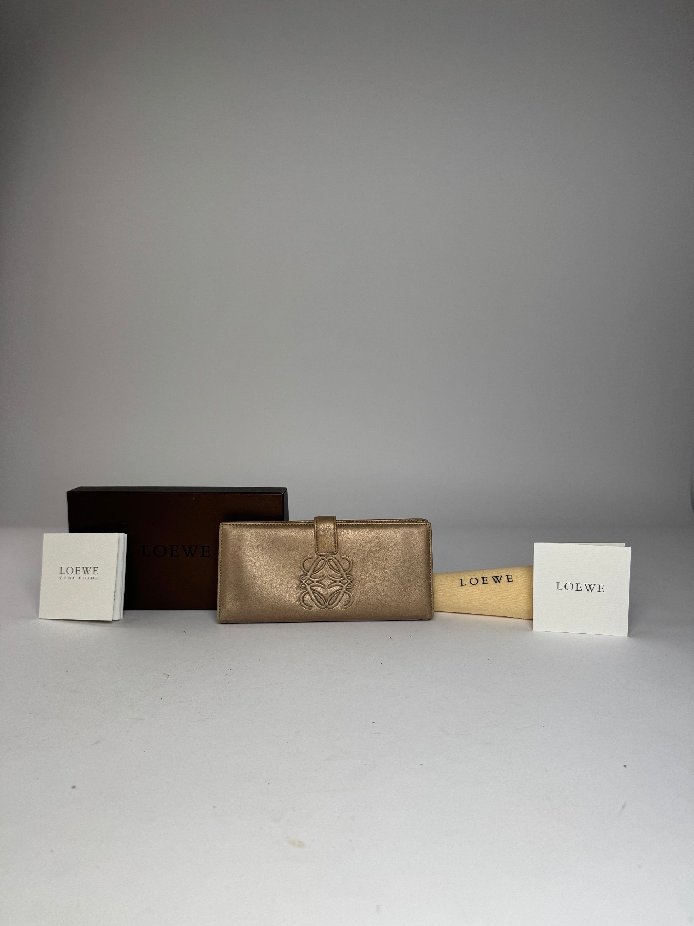 Loewe Vintage Madrid Angaram Logo Leather Wallet Golden Size ONE SIZE - 9 Thumbnail