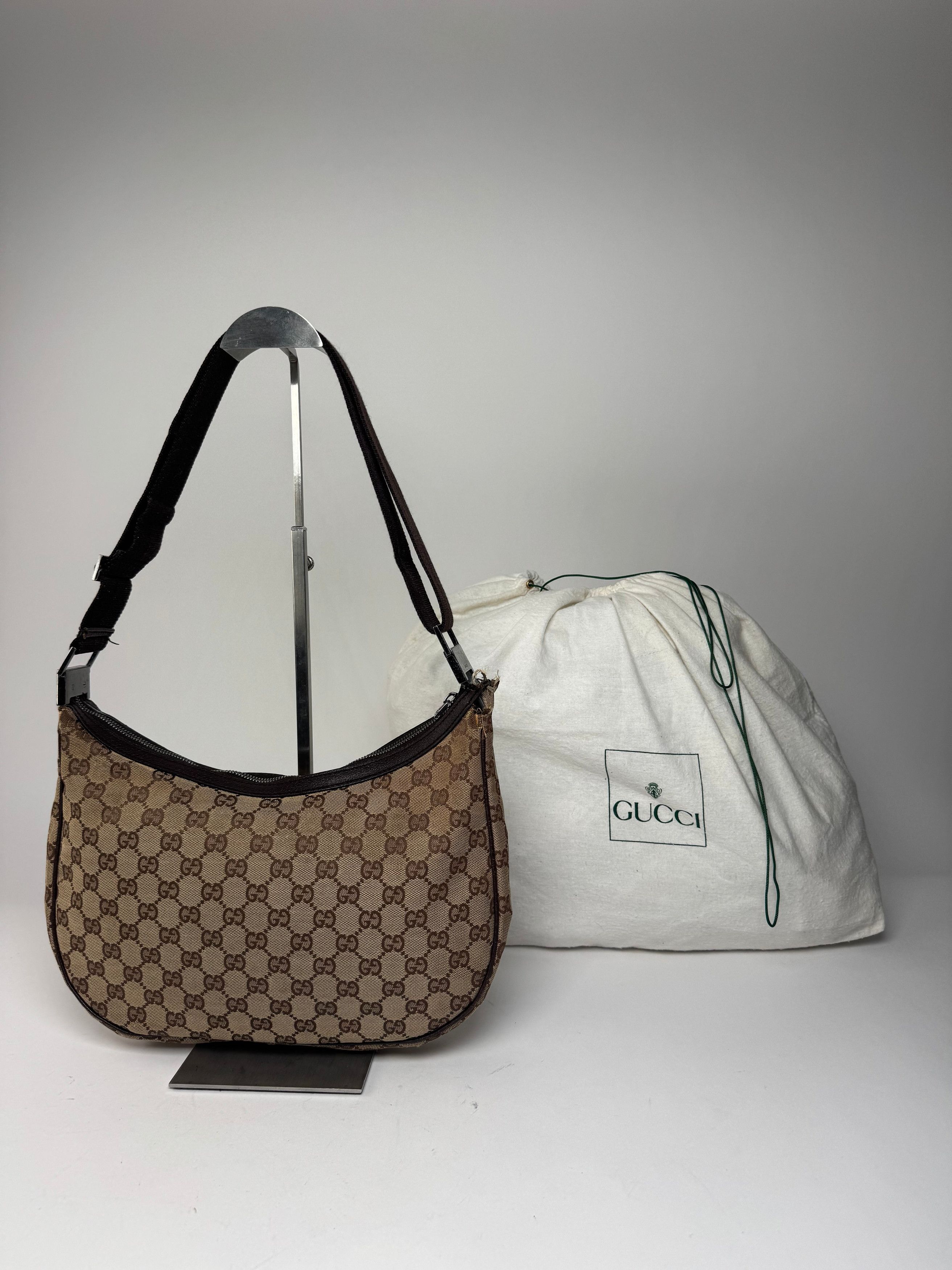Gucci Vintage Monogram 2Way Handbag Beige Brown Size ONE SIZE - 2 Thumbnail
