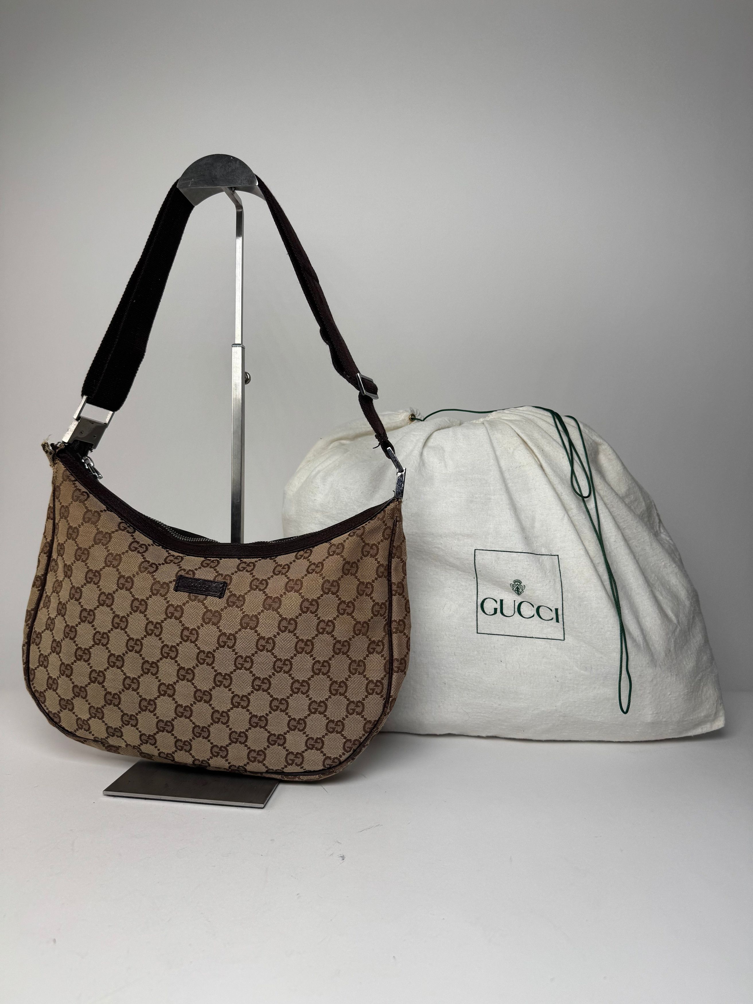 Gucci Vintage Monogram 2Way Handbag Beige Brown Size ONE SIZE - 5 Thumbnail