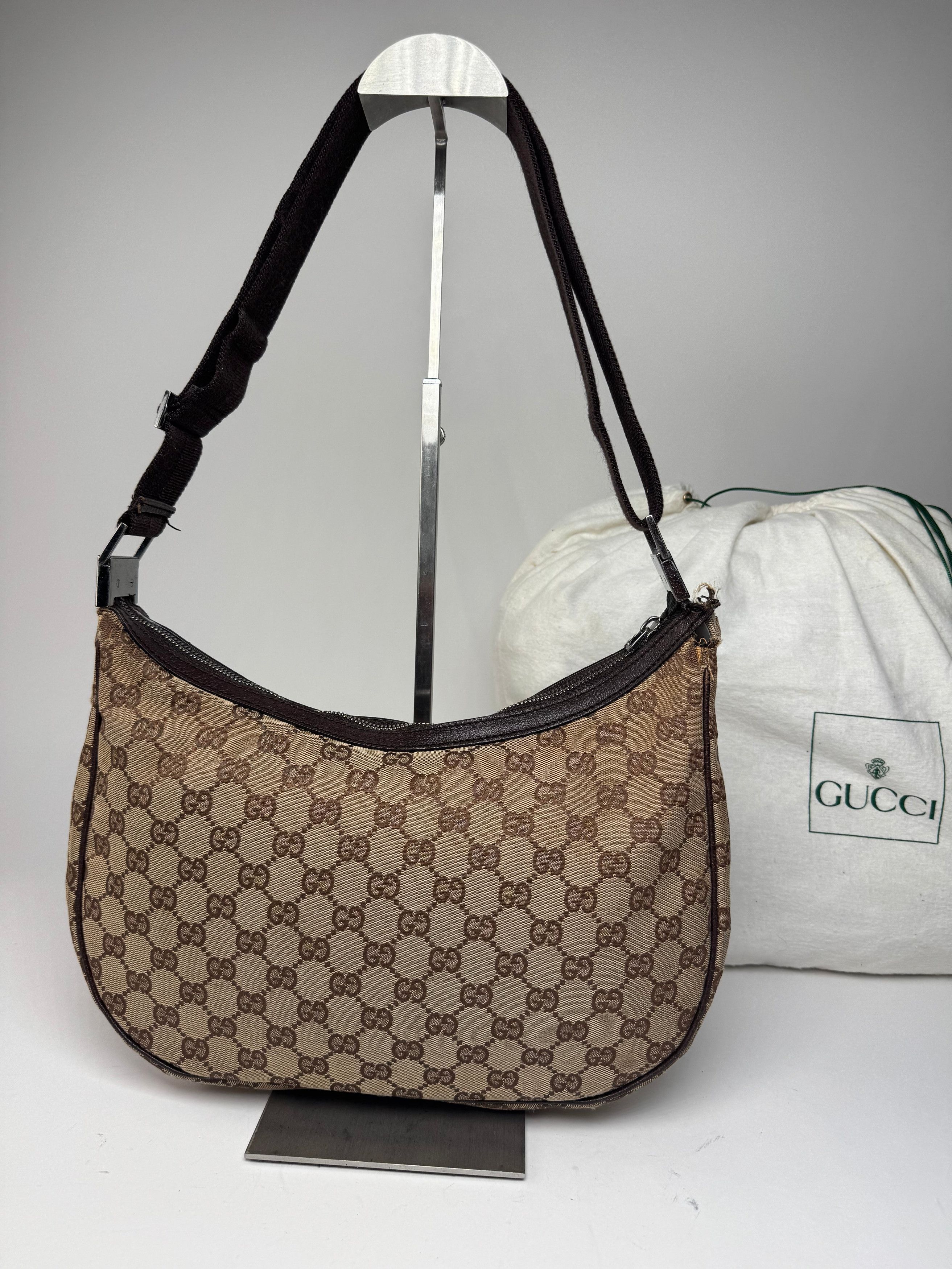 Gucci Vintage Monogram 2Way Handbag Beige Brown Size ONE SIZE - 9 Thumbnail