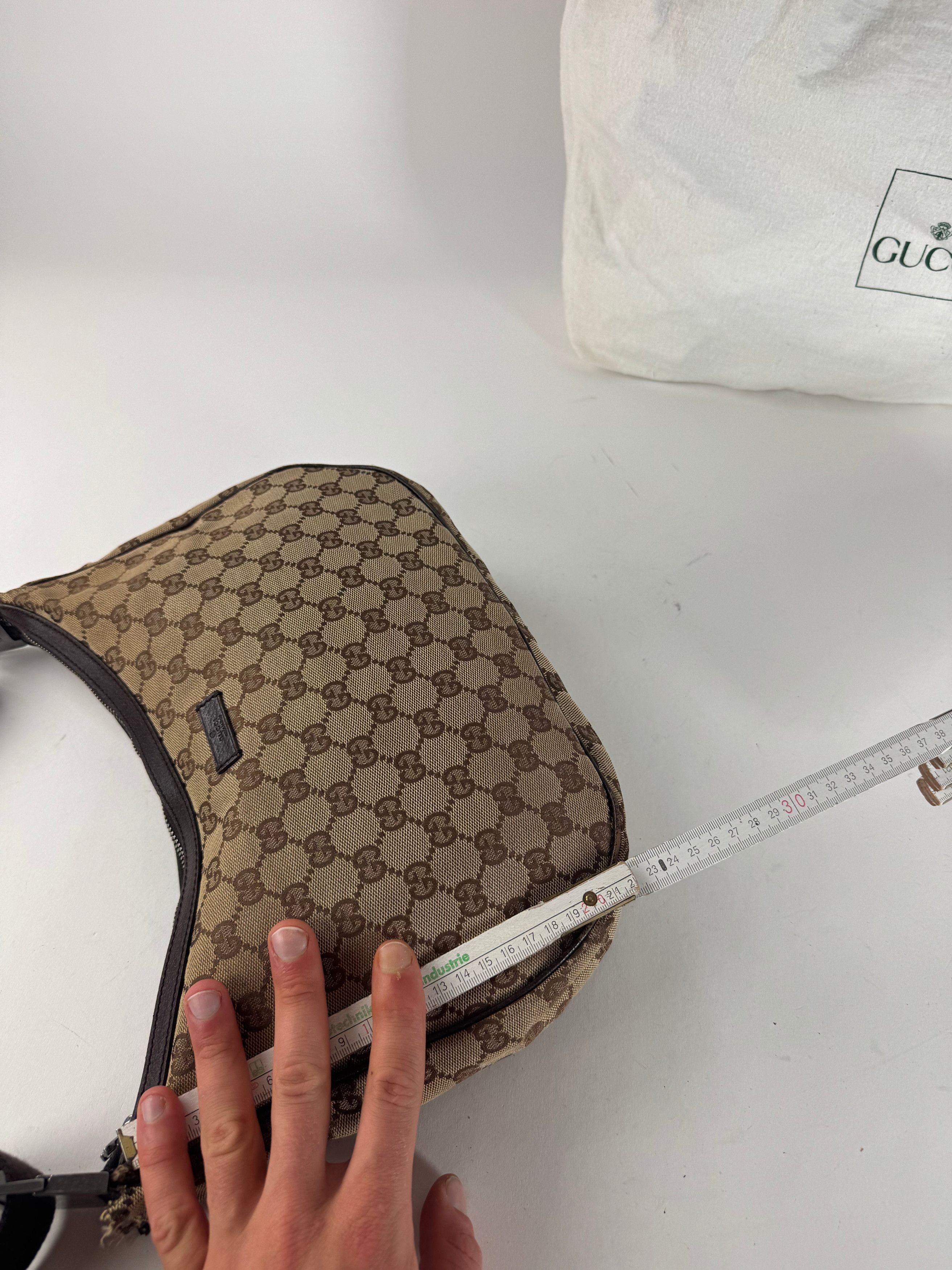 Gucci Vintage Monogram 2Way Handbag Beige Brown Size ONE SIZE - 12 Thumbnail