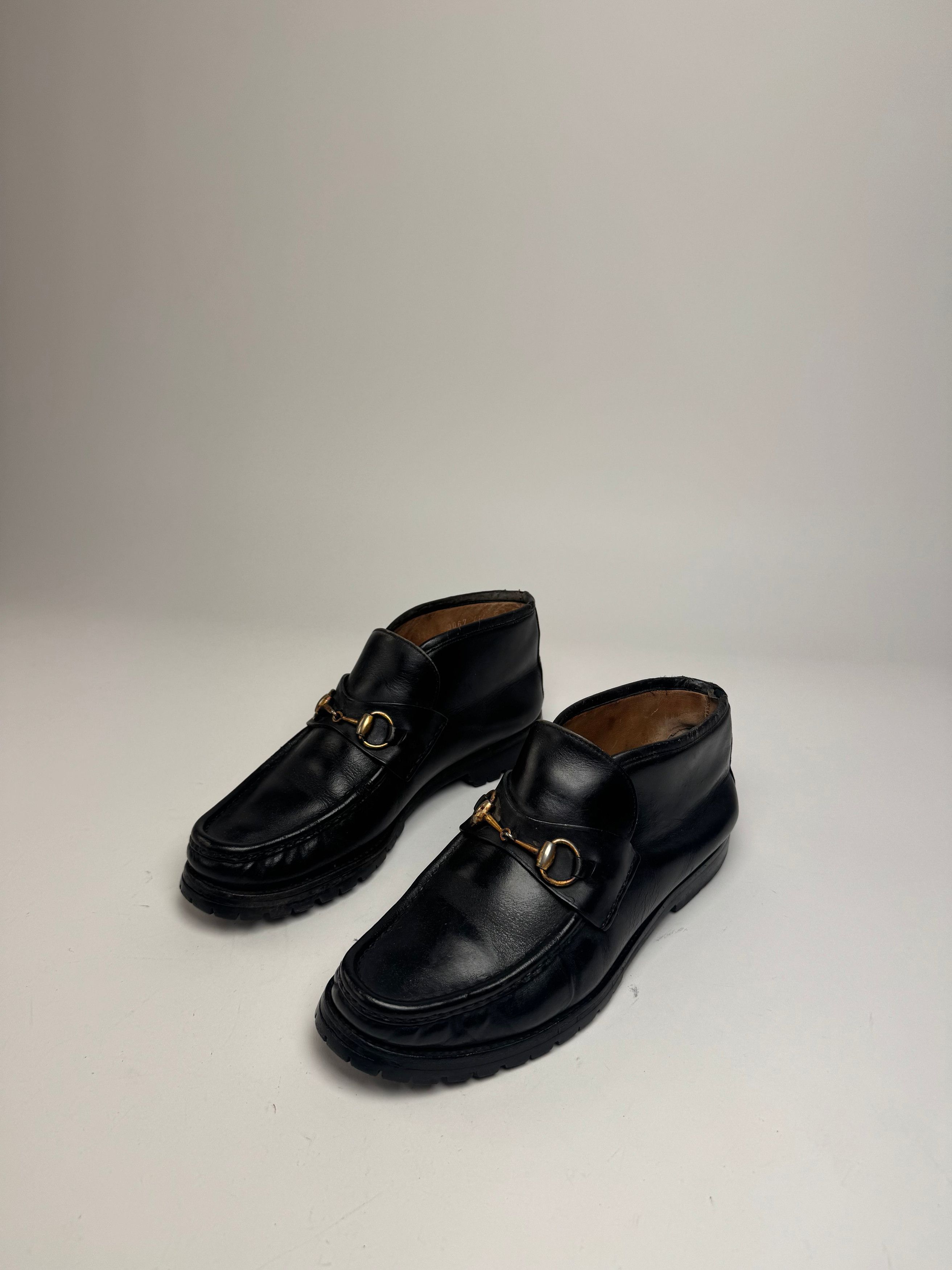 Gucci Vintage Horsebit Leather Boots Black EU39 Size US 9 / IT 39 - 2 Thumbnail
