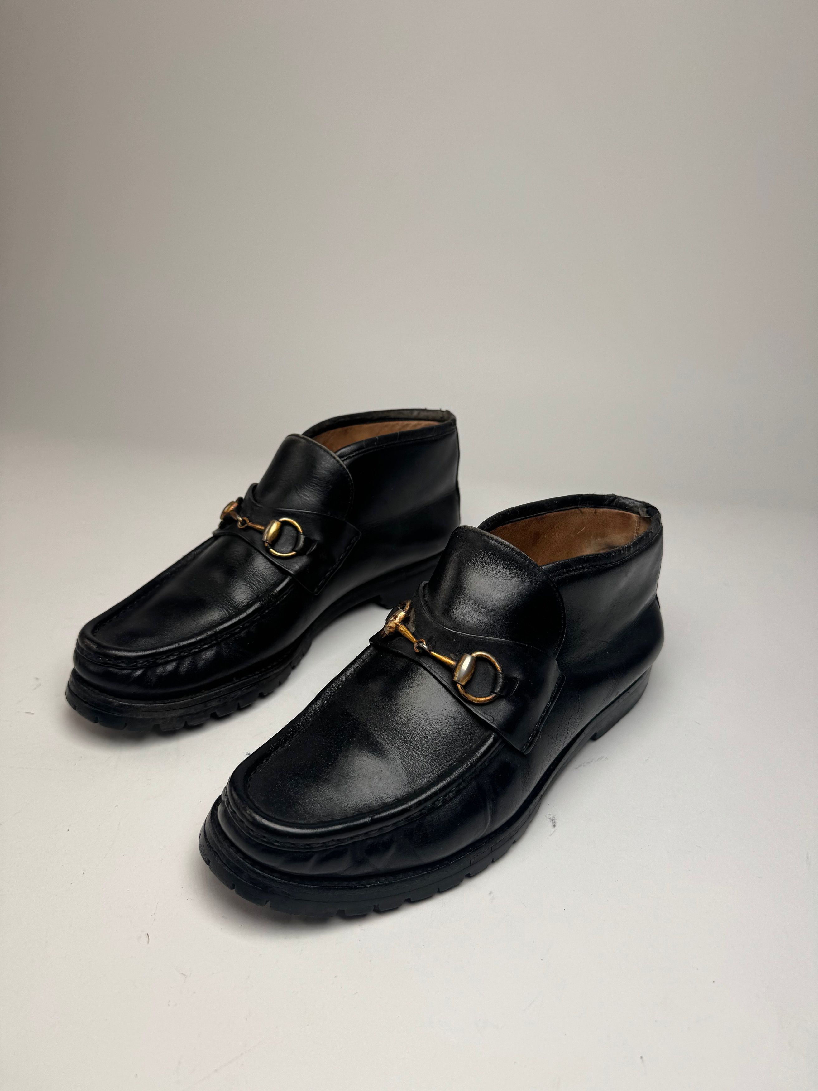 Gucci Vintage Horsebit Leather Boots Black EU39 Size US 9 / IT 39 - 5 Thumbnail