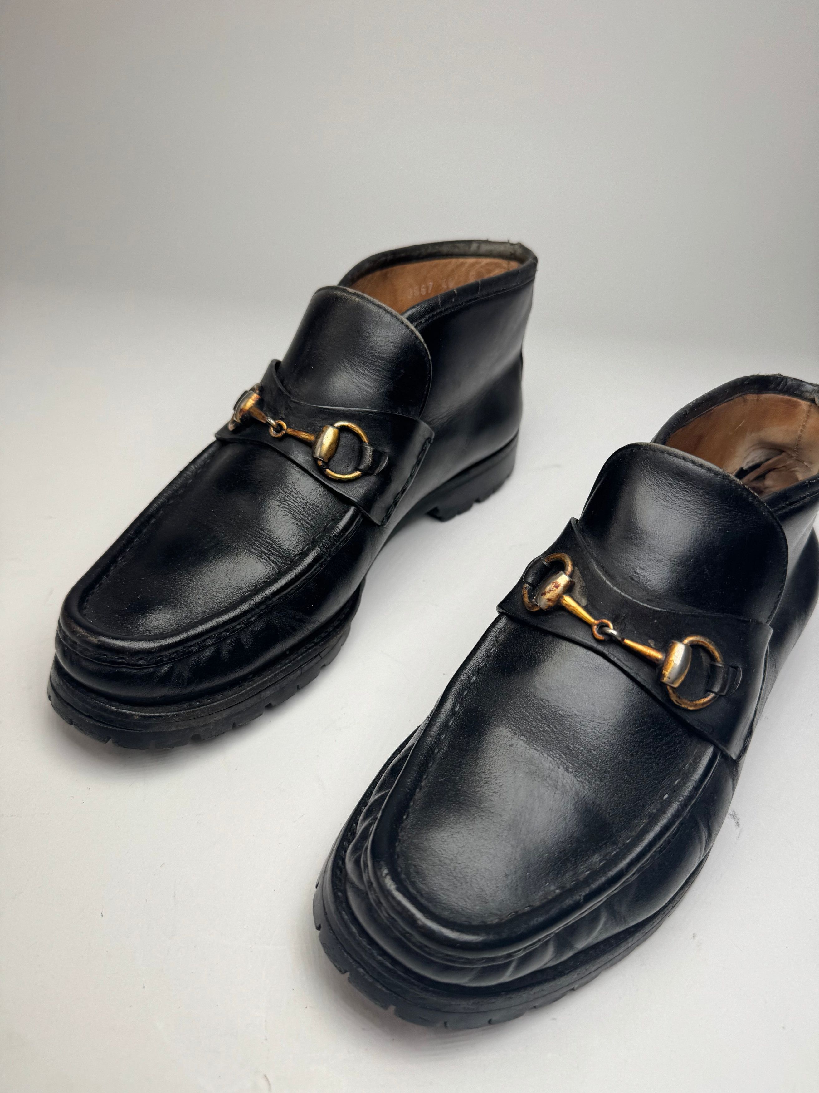 Gucci Vintage Horsebit Leather Boots Black EU39 Size US 9 / IT 39 - 8 Thumbnail