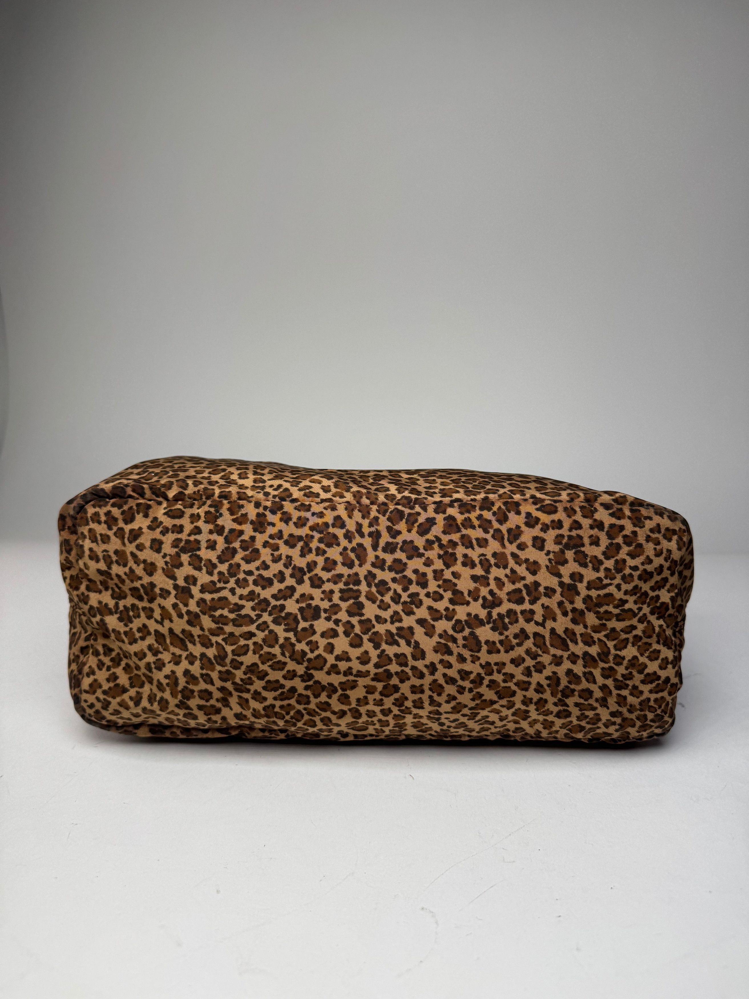 Bottega Veneta Vintage Polyester Handbag Leopard Brown Size ONE SIZE - 12 Thumbnail